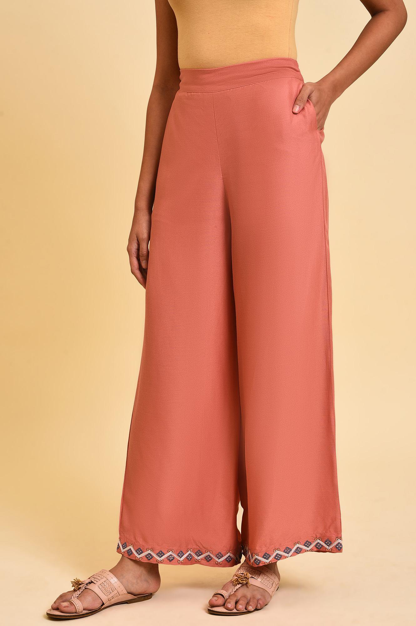 Light Orange Parallel Pants - wforwoman