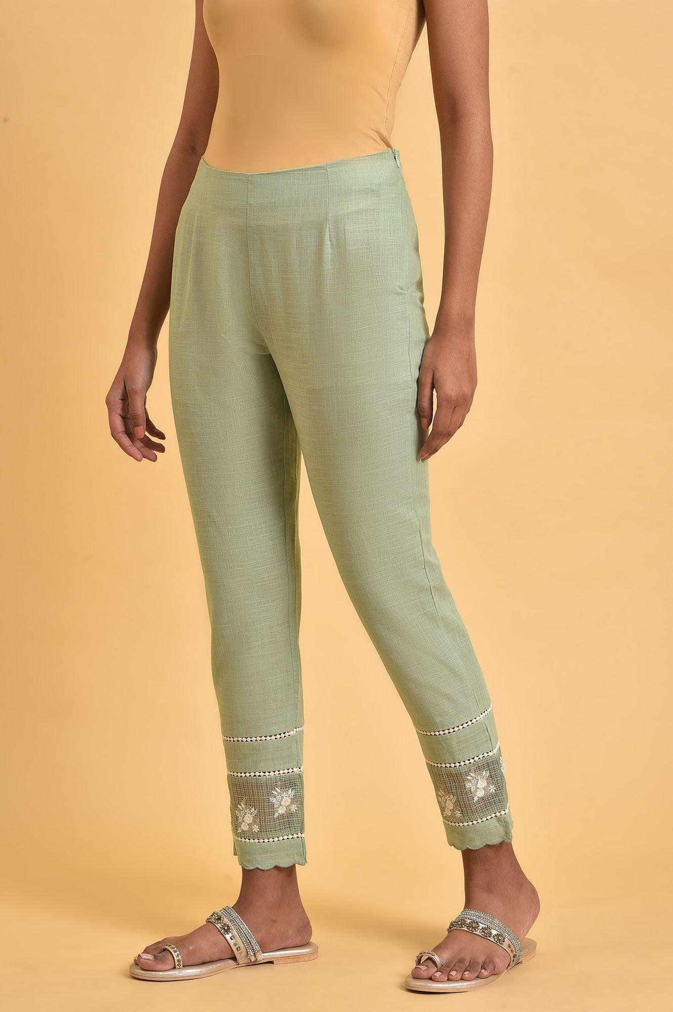 Green Kota Insert Slim Pants - wforwoman