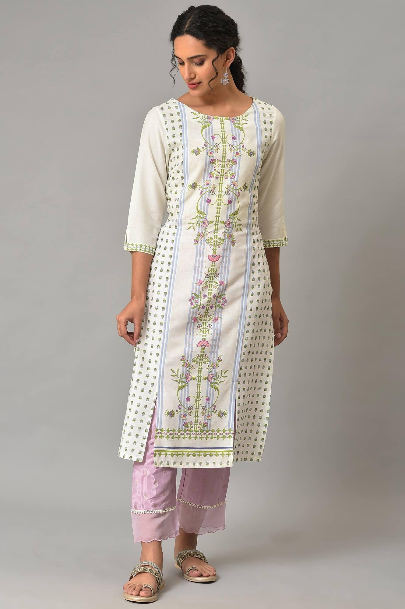 Light Purple Organza Insert Slim Pants - wforwoman