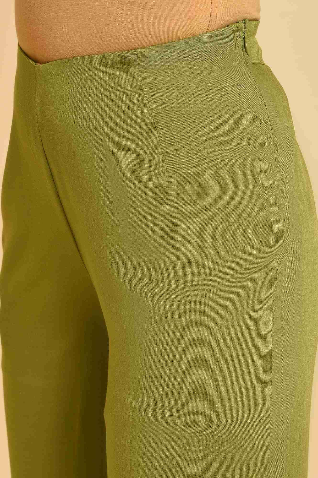 Green Floral Printed kurta Set - wforwoman