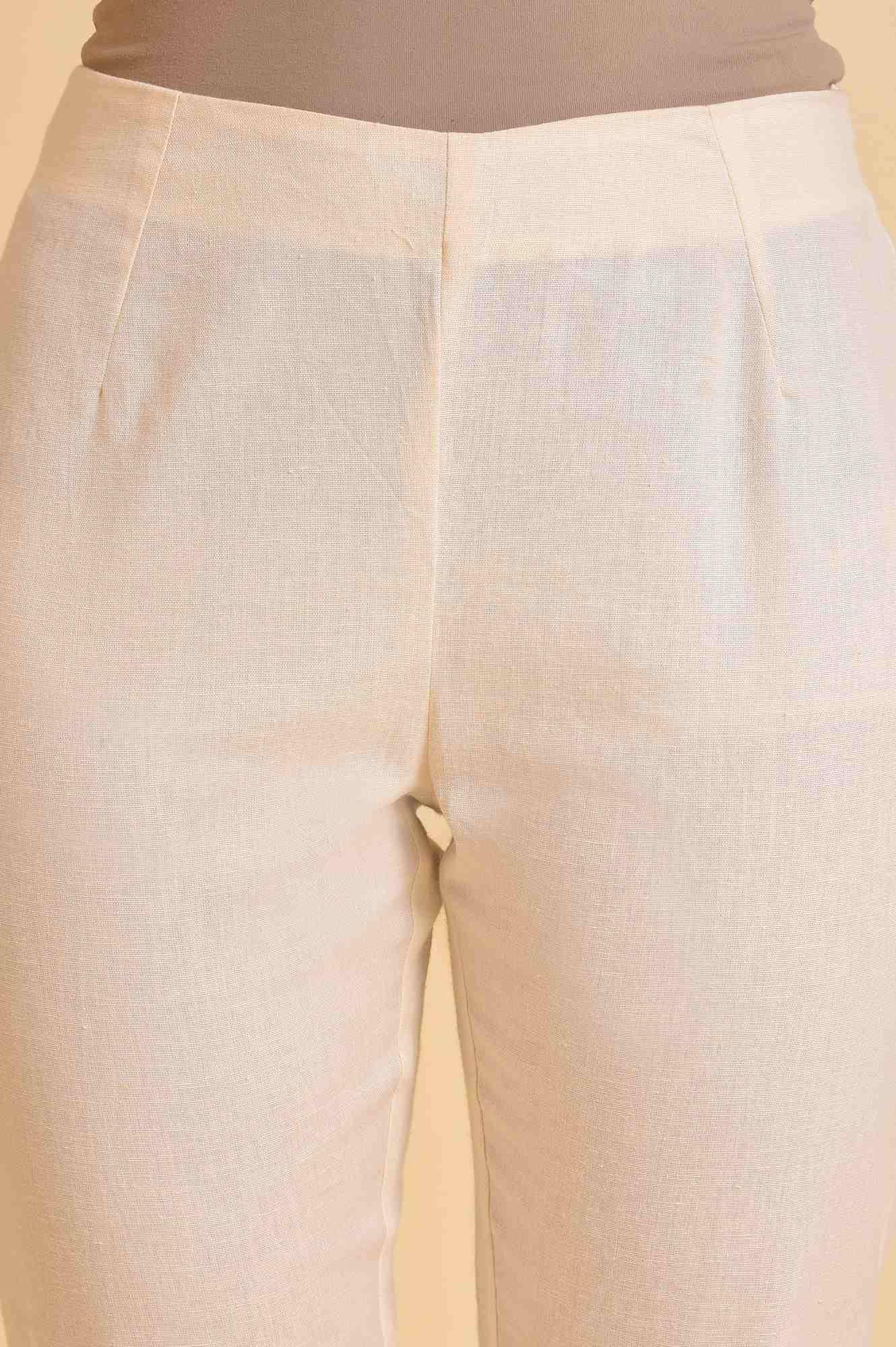 Peach Glitter Printed A-Line kurta & Pants Set - wforwoman