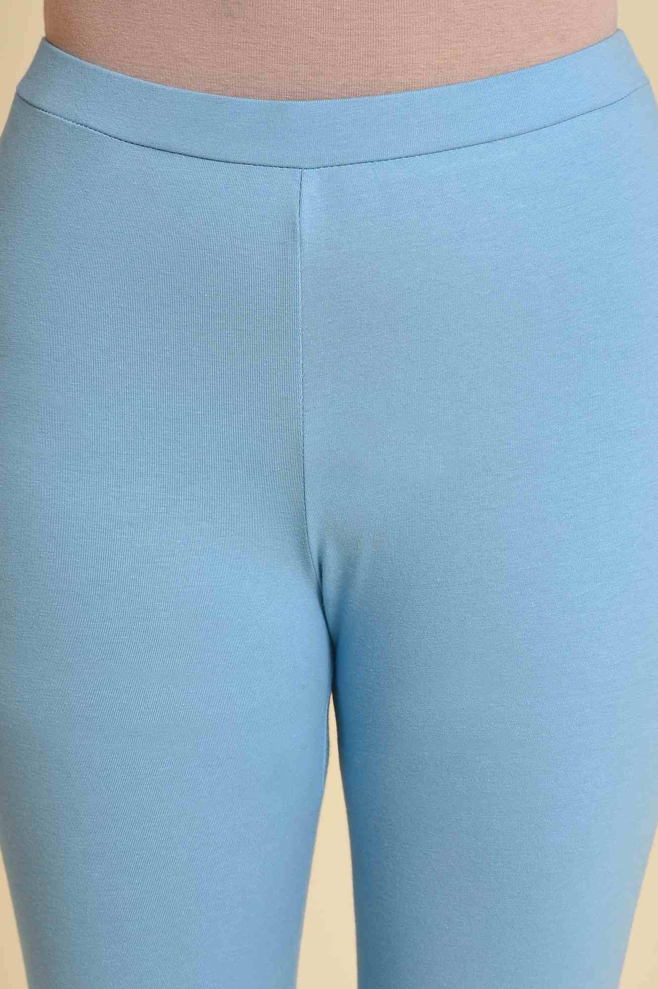 Blue Sequined Shantung kurta Set - wforwoman