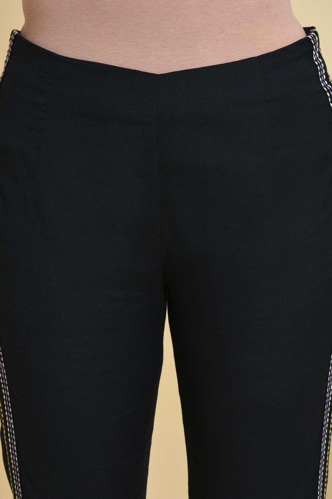 Black Mock Vest kurta Set - wforwoman