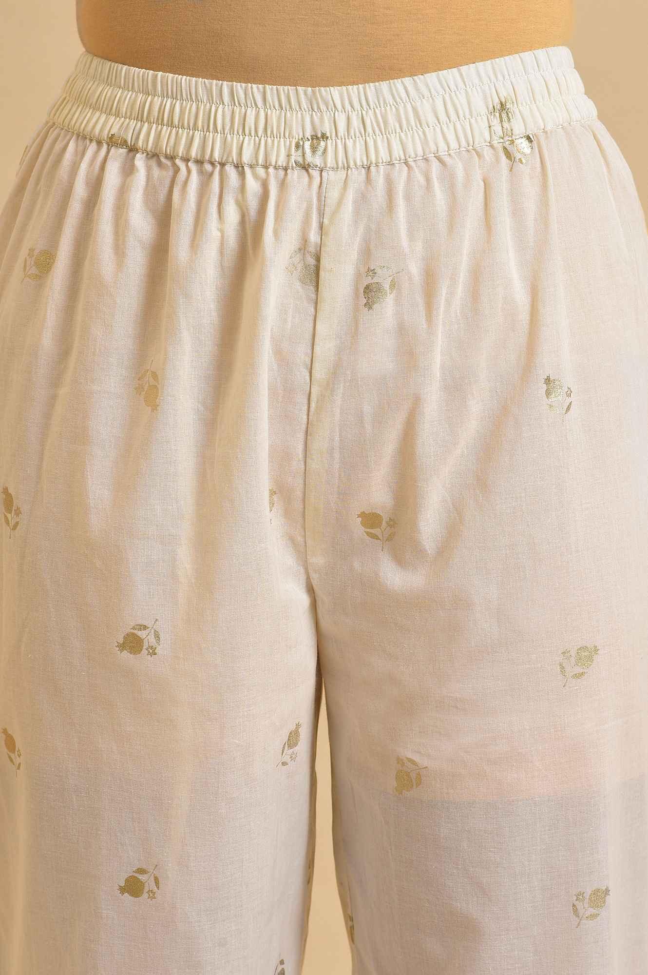 Ecru Anaar Print kurta Set With Inner - wforwoman