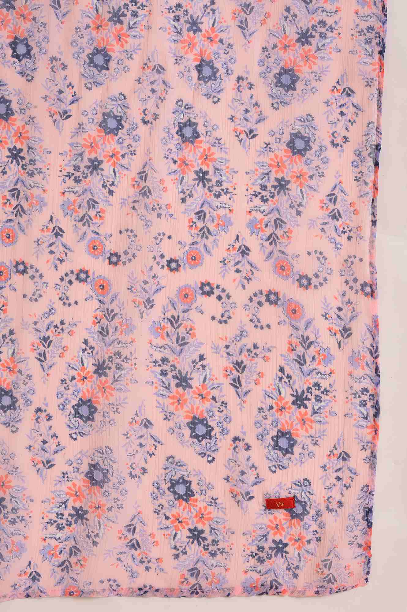 Pink Floral Printed kurta, Pants & Dupatta Set