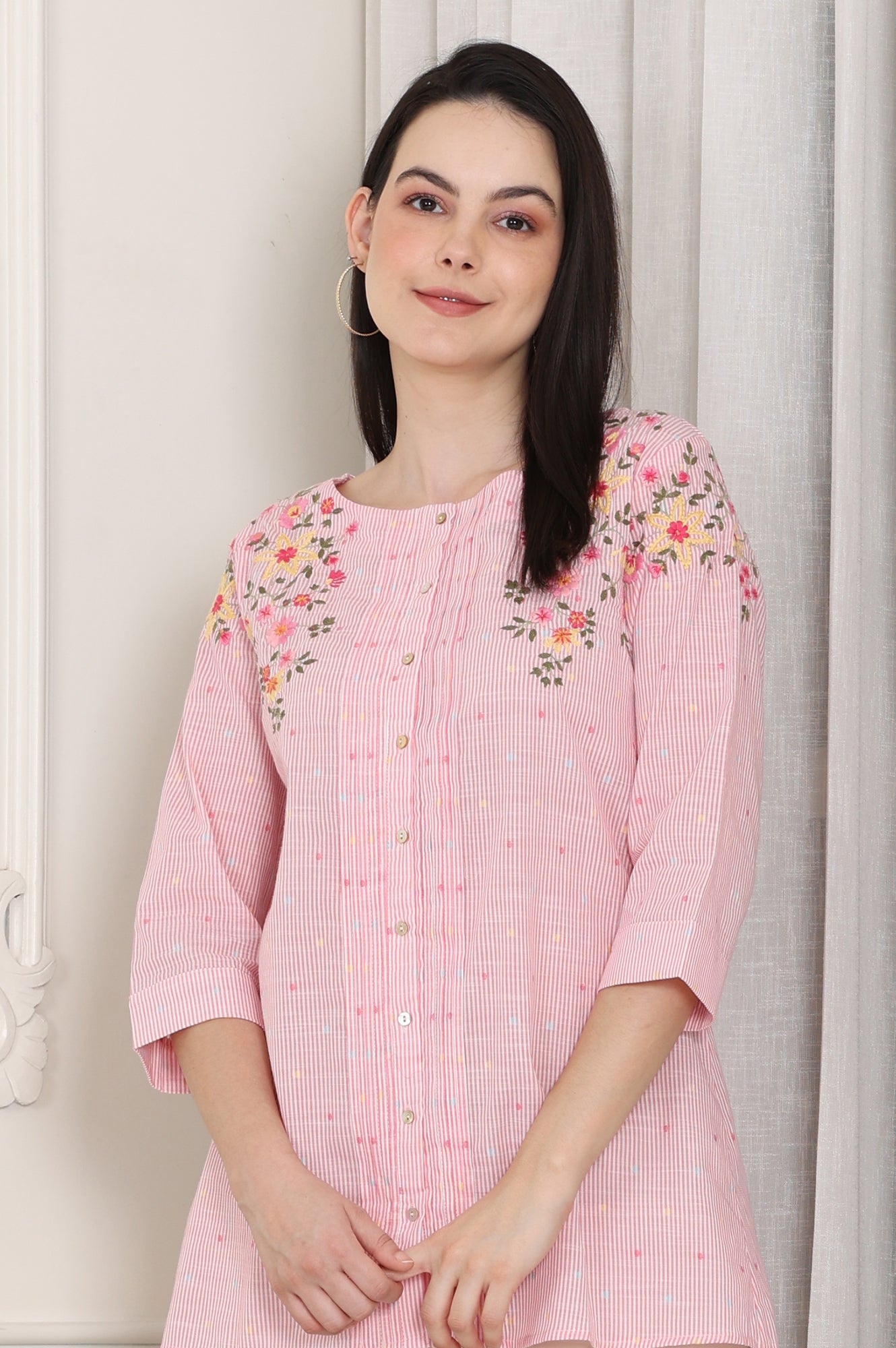 トップス Bella embroidery set tops pink andmary Bella embroidery set tops pink - メルカリ