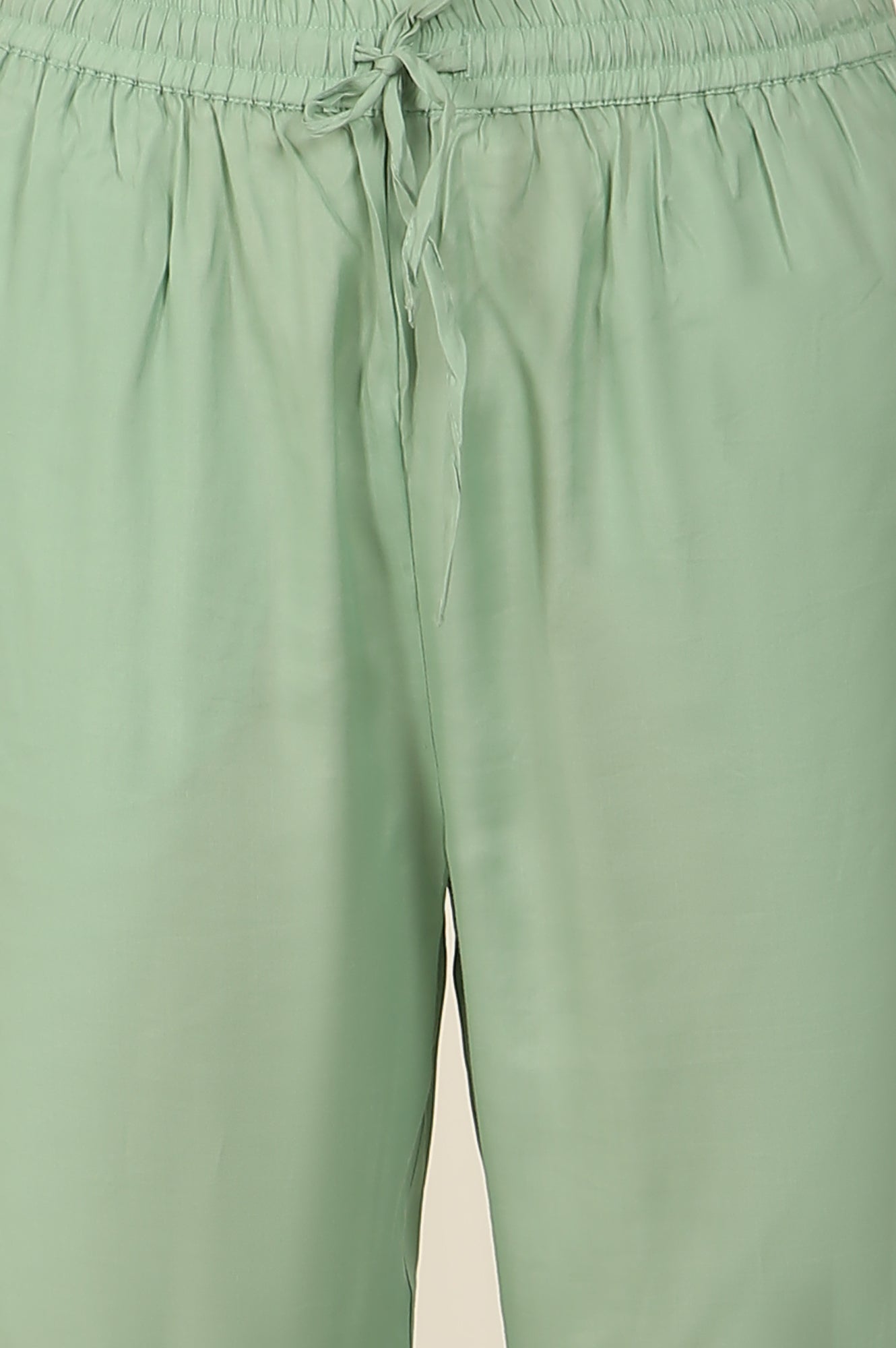 Green Metallic Embroidered Straight Organza Festive Kurta, Pant and Dupatta Set