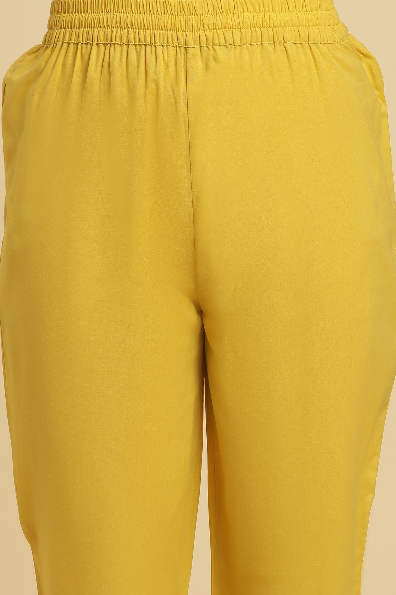 Yellow Floral Printed Flared Kurta And Pants Set