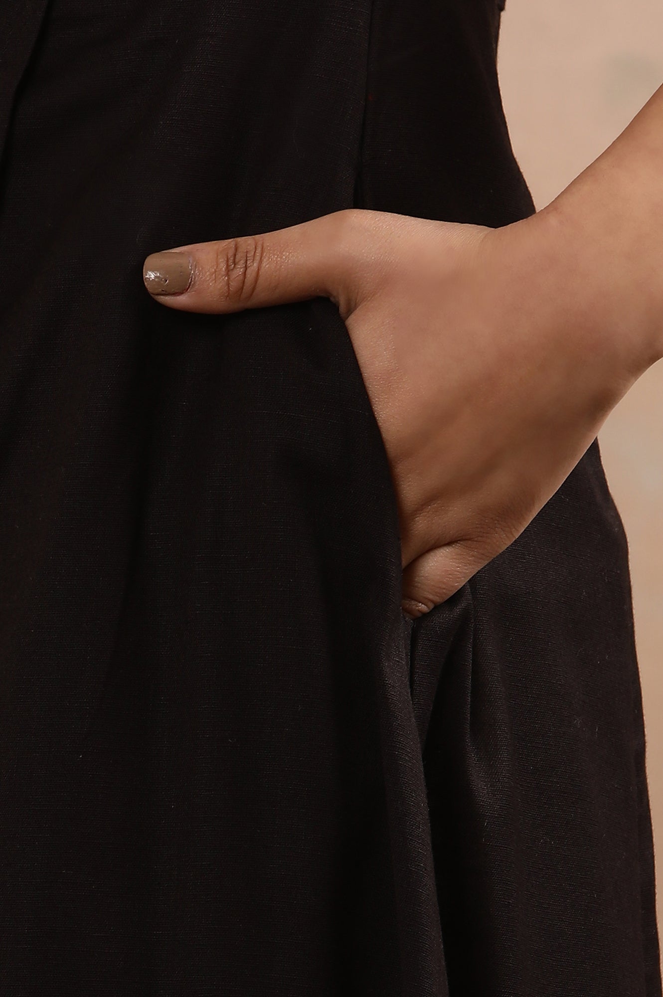 Black Sleeveless Long Western Wrap Jumpsuit