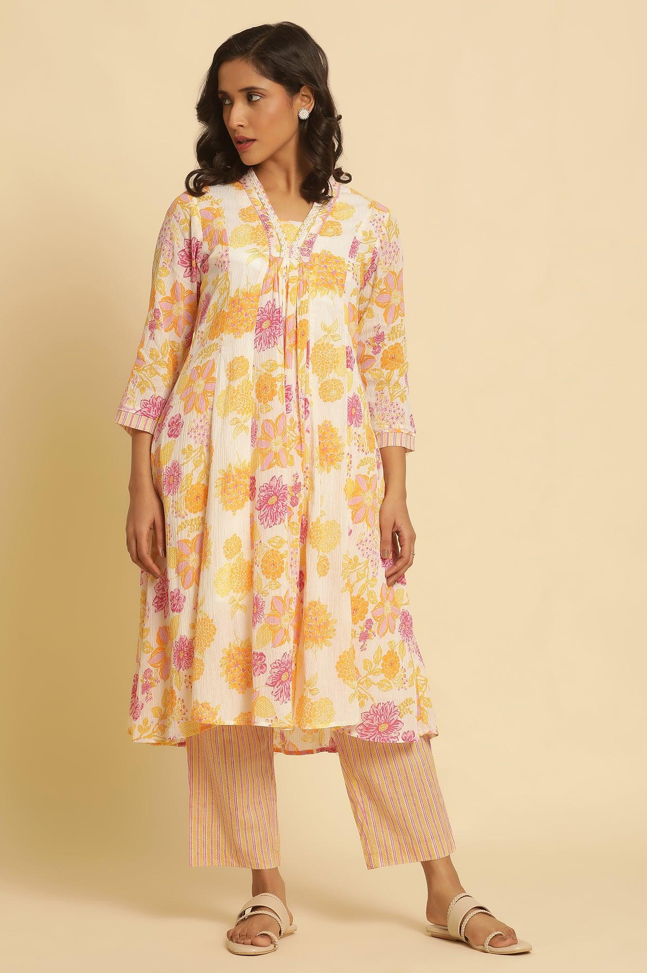 Multi-Coloured Striped Straight Pants - wforwoman