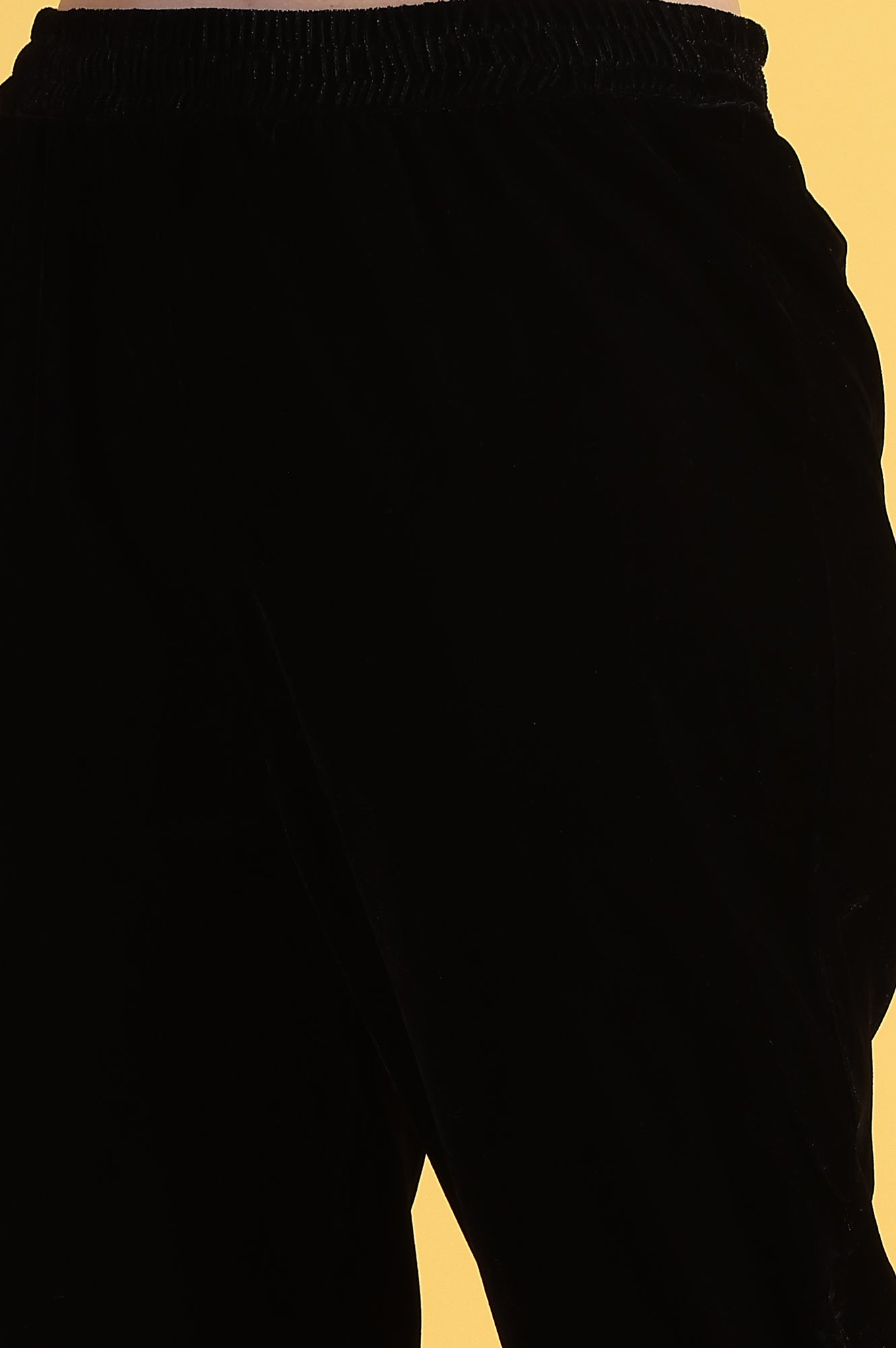 Black Solid Metallic Embroidery Flared Kurta & Straight pant with Dupatta Set