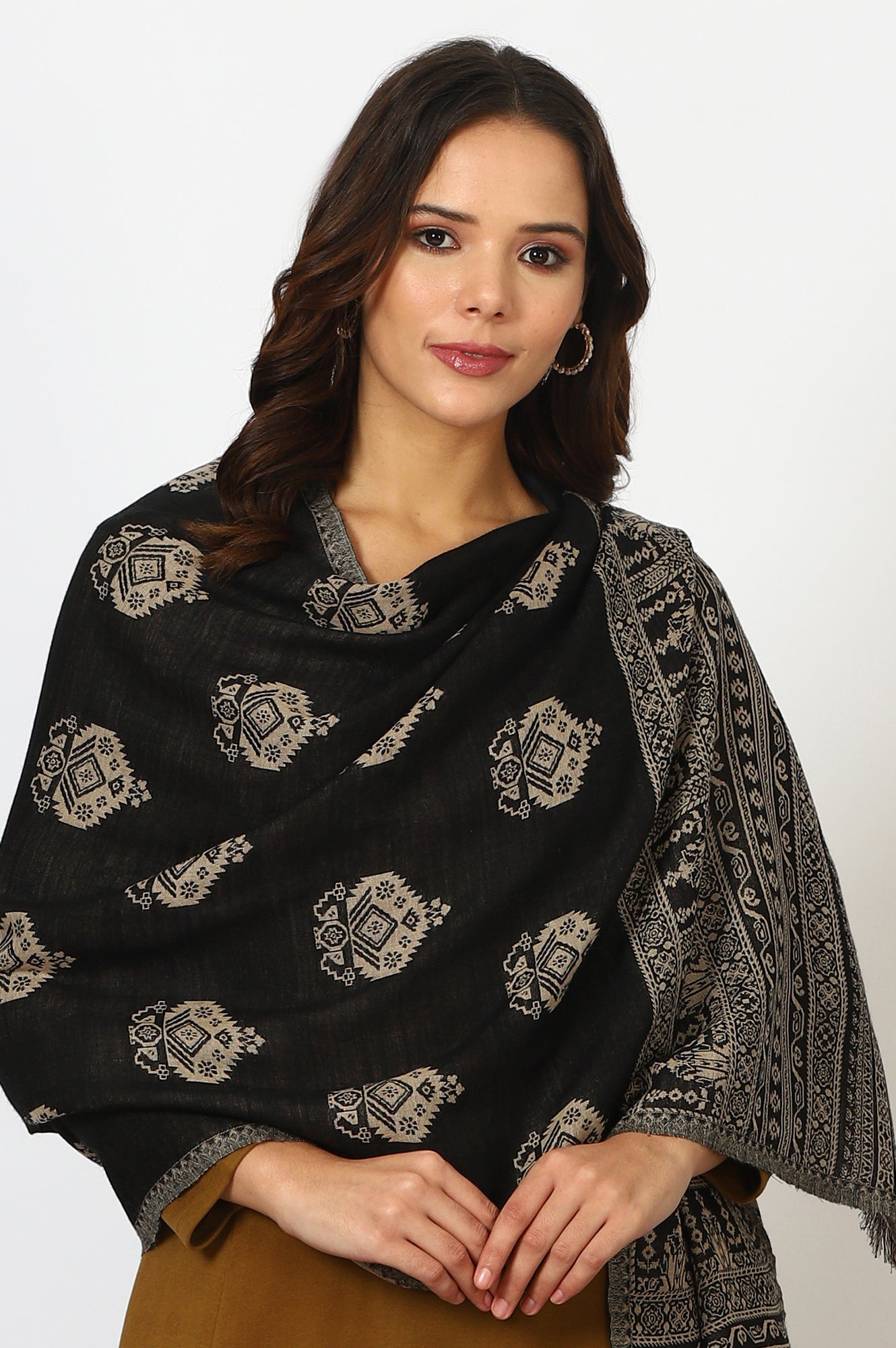 black cotton shawl