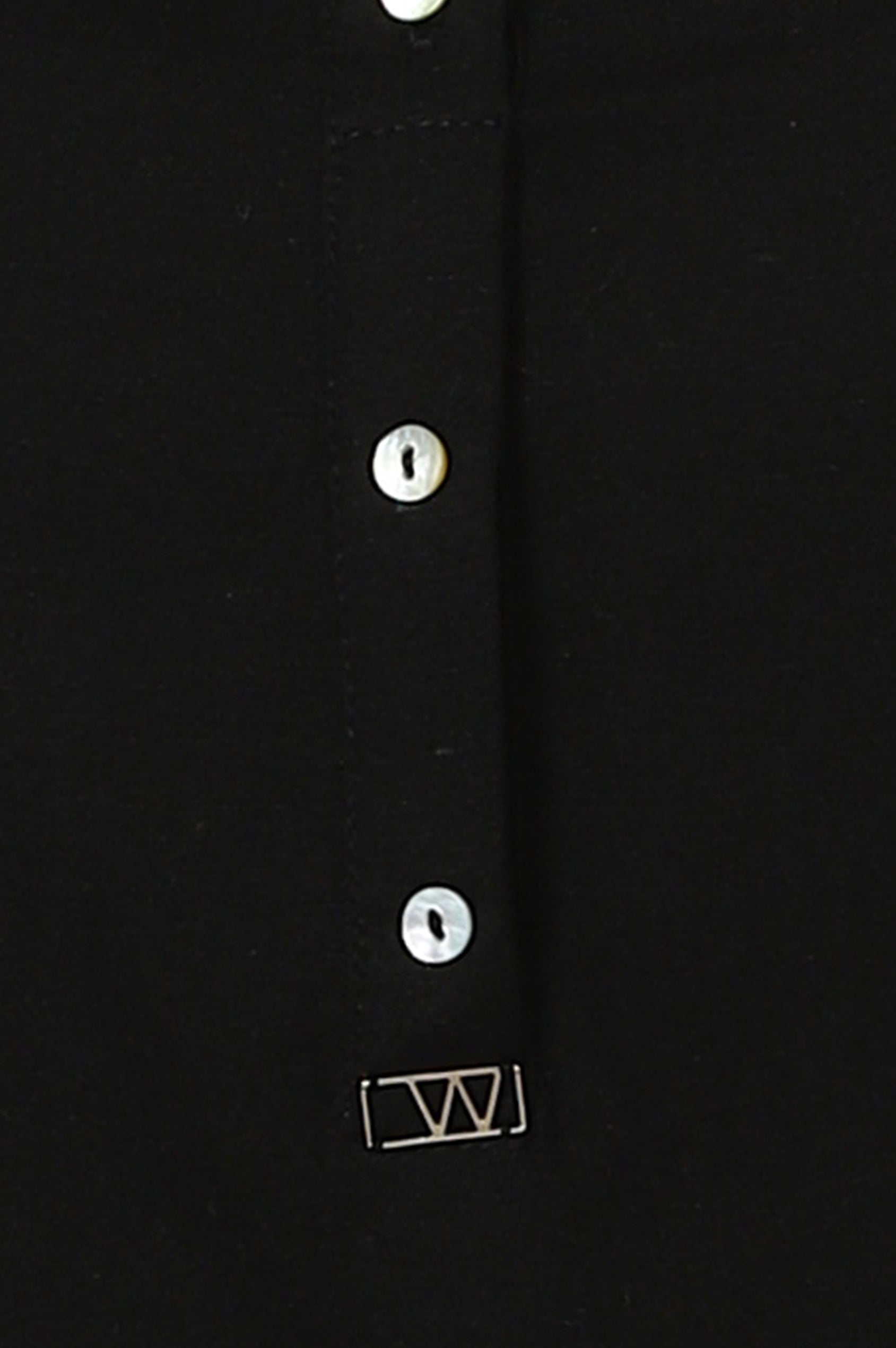 Black Mandarin Collar Cotton Blend Straight Kurta