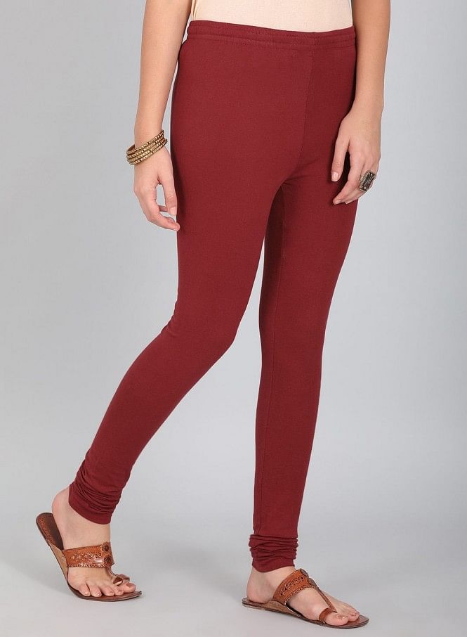 Maroon Knitted Churidar