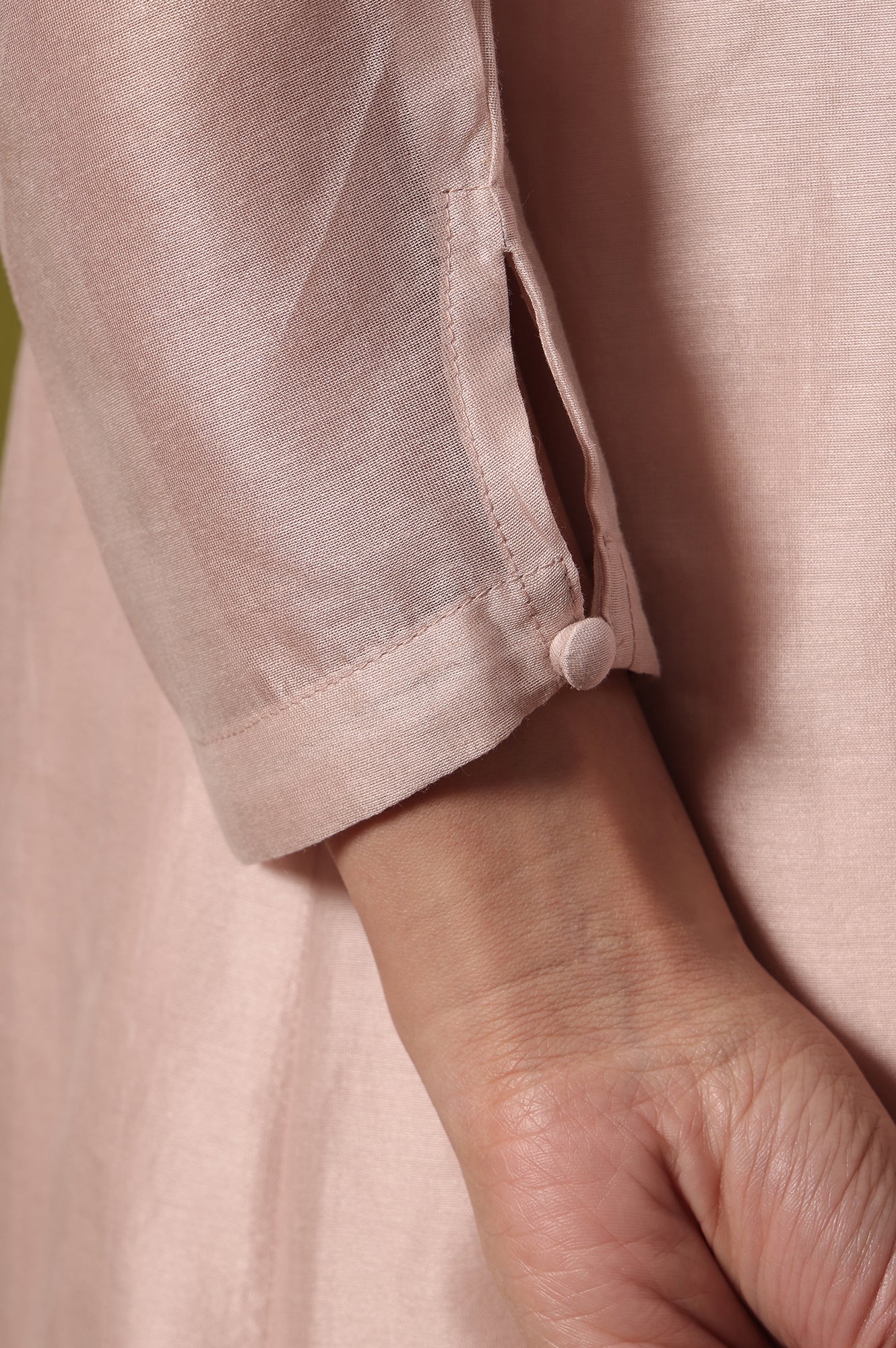 Solid Flared Cotton Blend Kurta