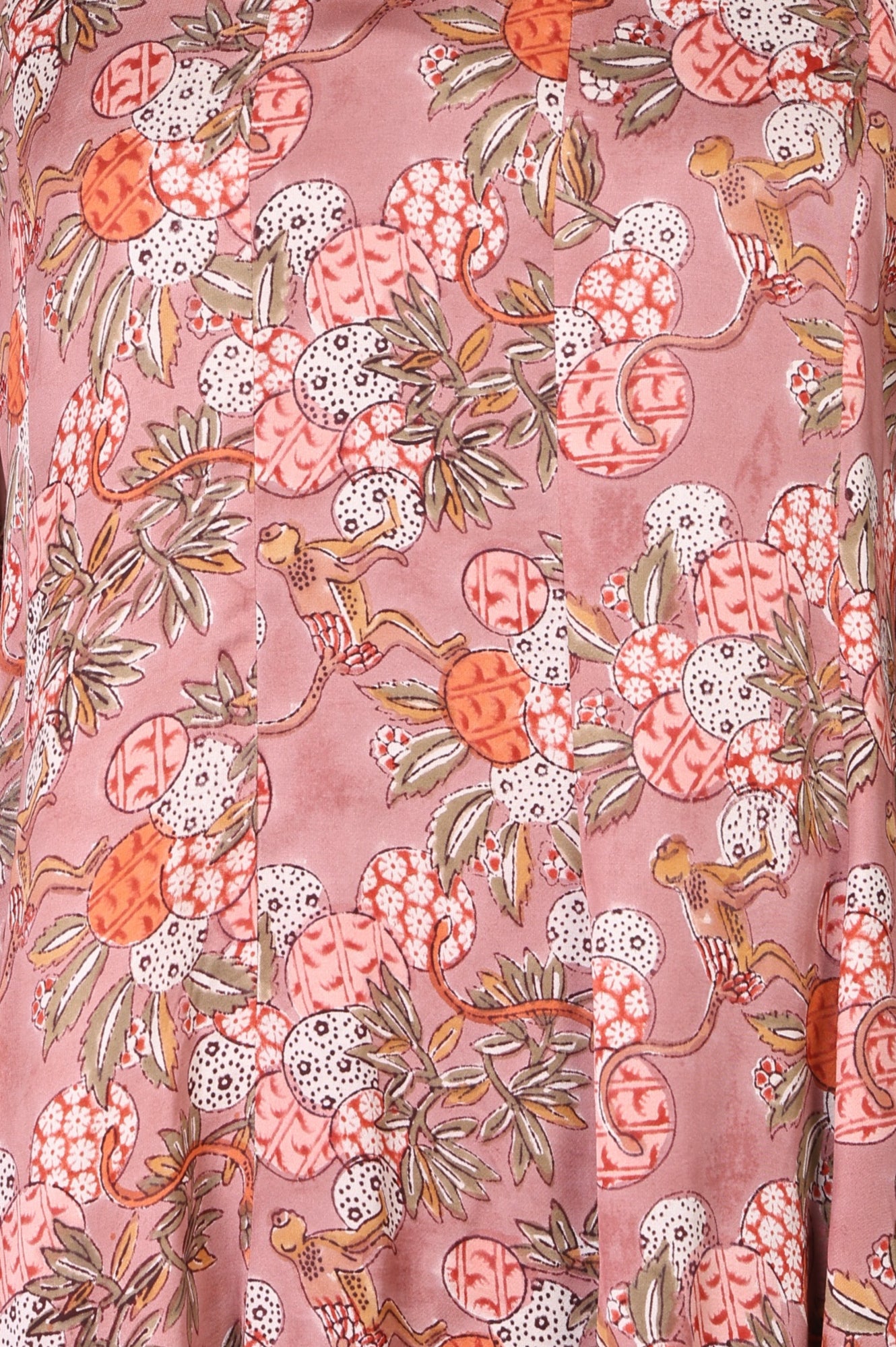 Pink Block Printed A-line Top