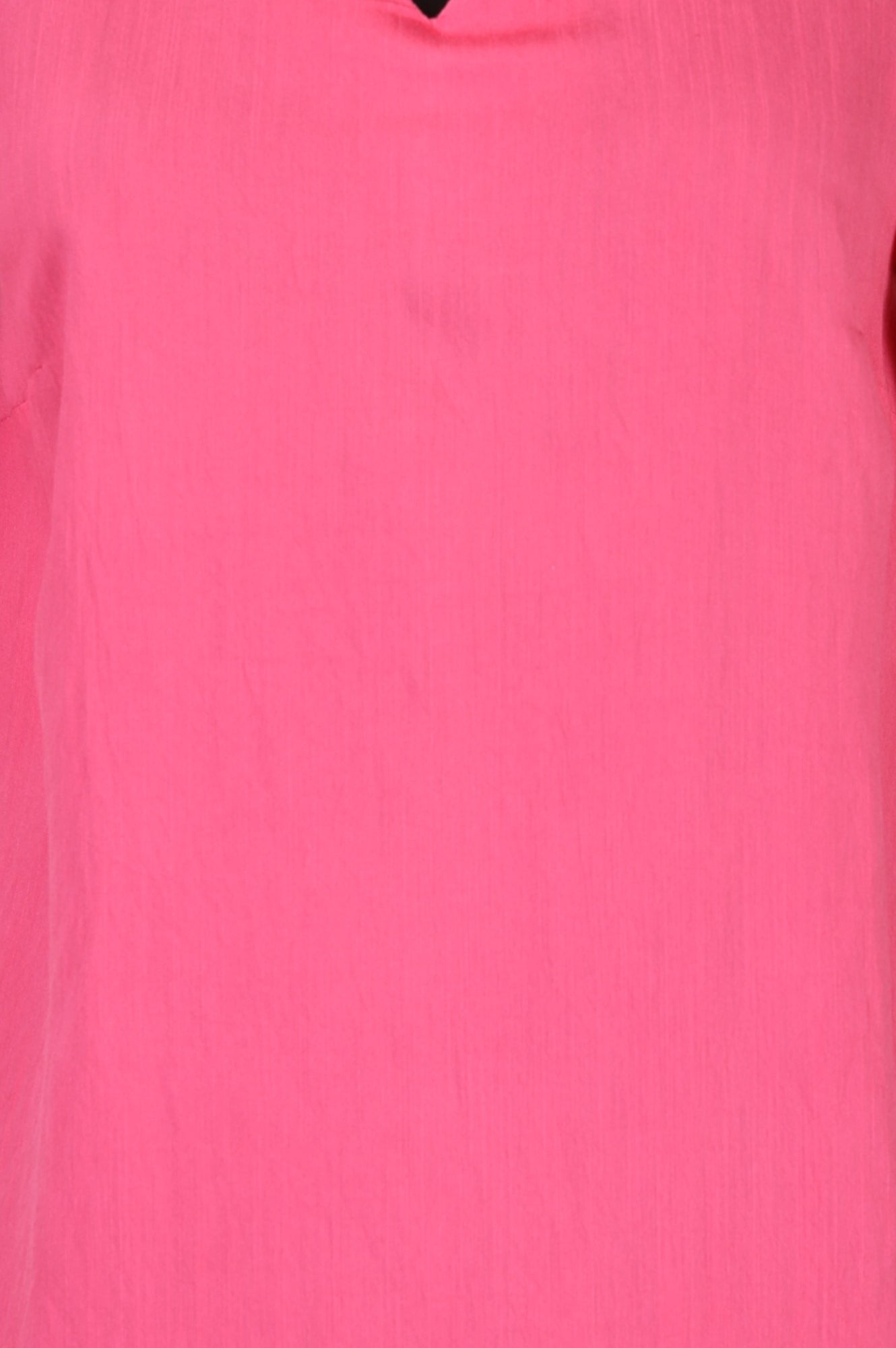 Pink Solid A-line Shirt Collar Kurta
