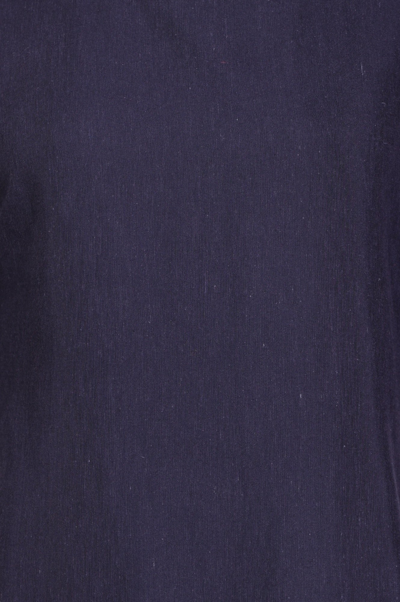 Navy Blue Solid Lace Rayon Flax A-line Kurta