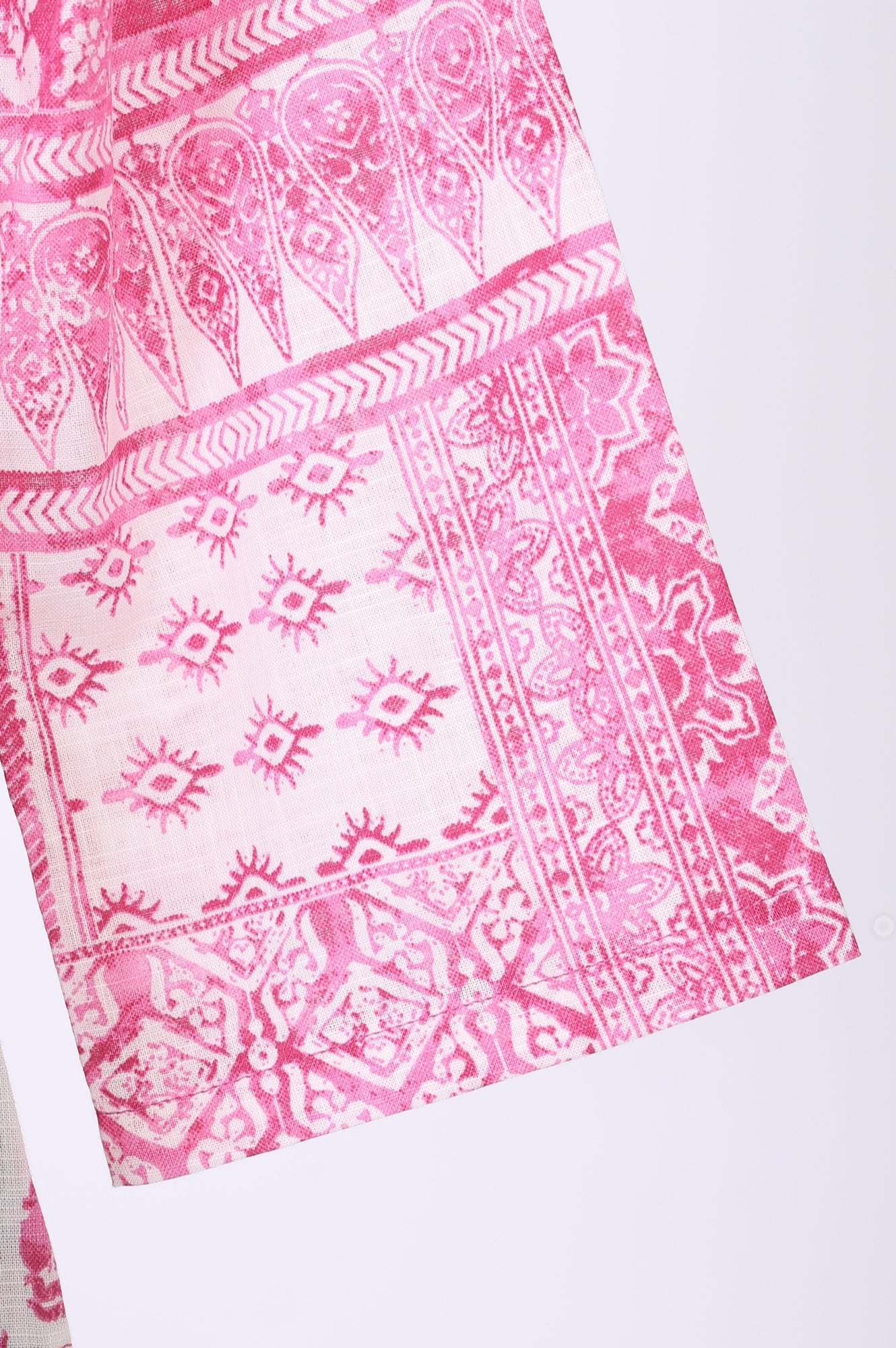 Pink Ethnic Motifs Pure Cotton Straight Kurta