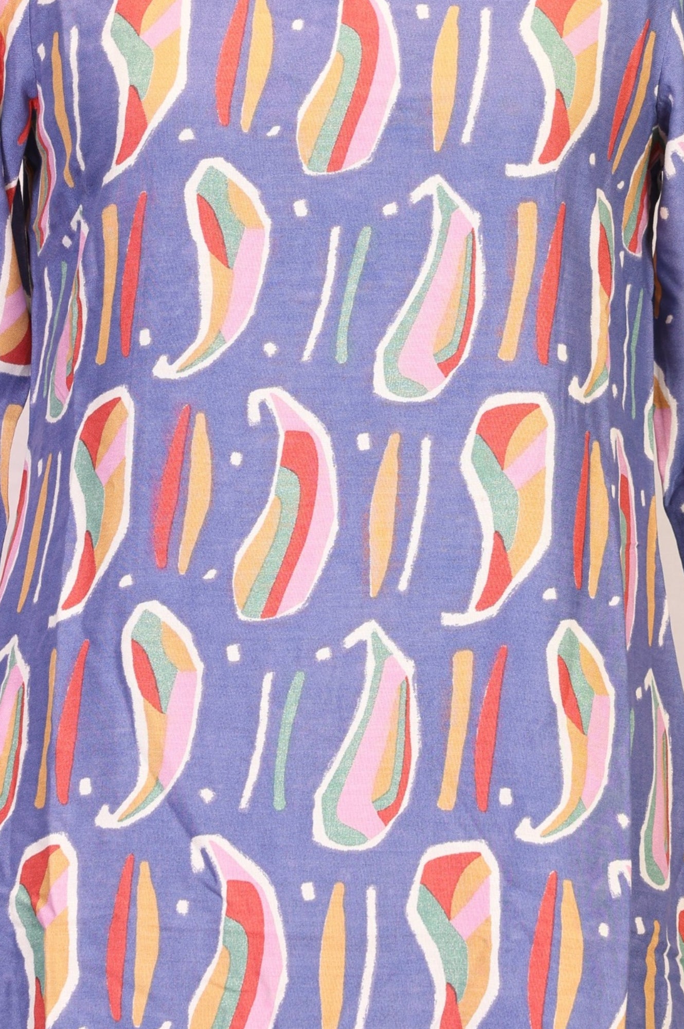 Purple Abstract Straight Kurta