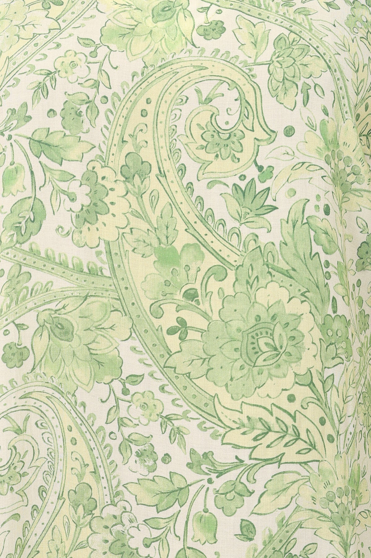 Green Paisley Printed Modal Straight Kurta