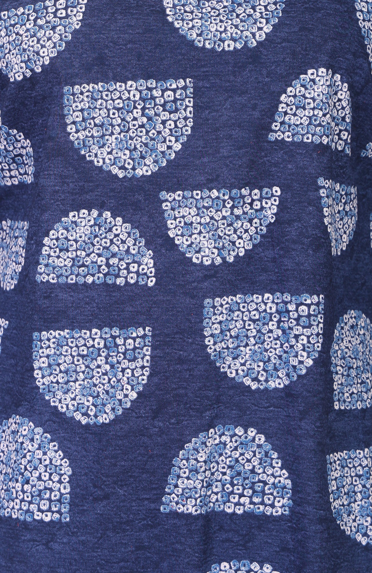 Navy Blue Geometric Printed Pure Cotton Straight Kurta
