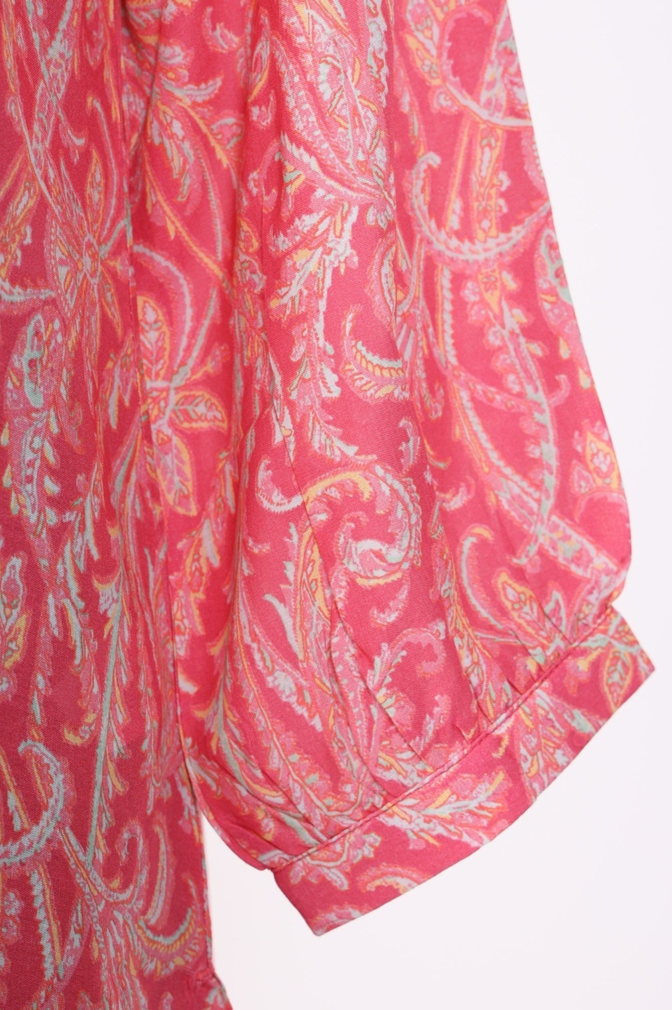 Pink Paisley Printed Modal Straight Top