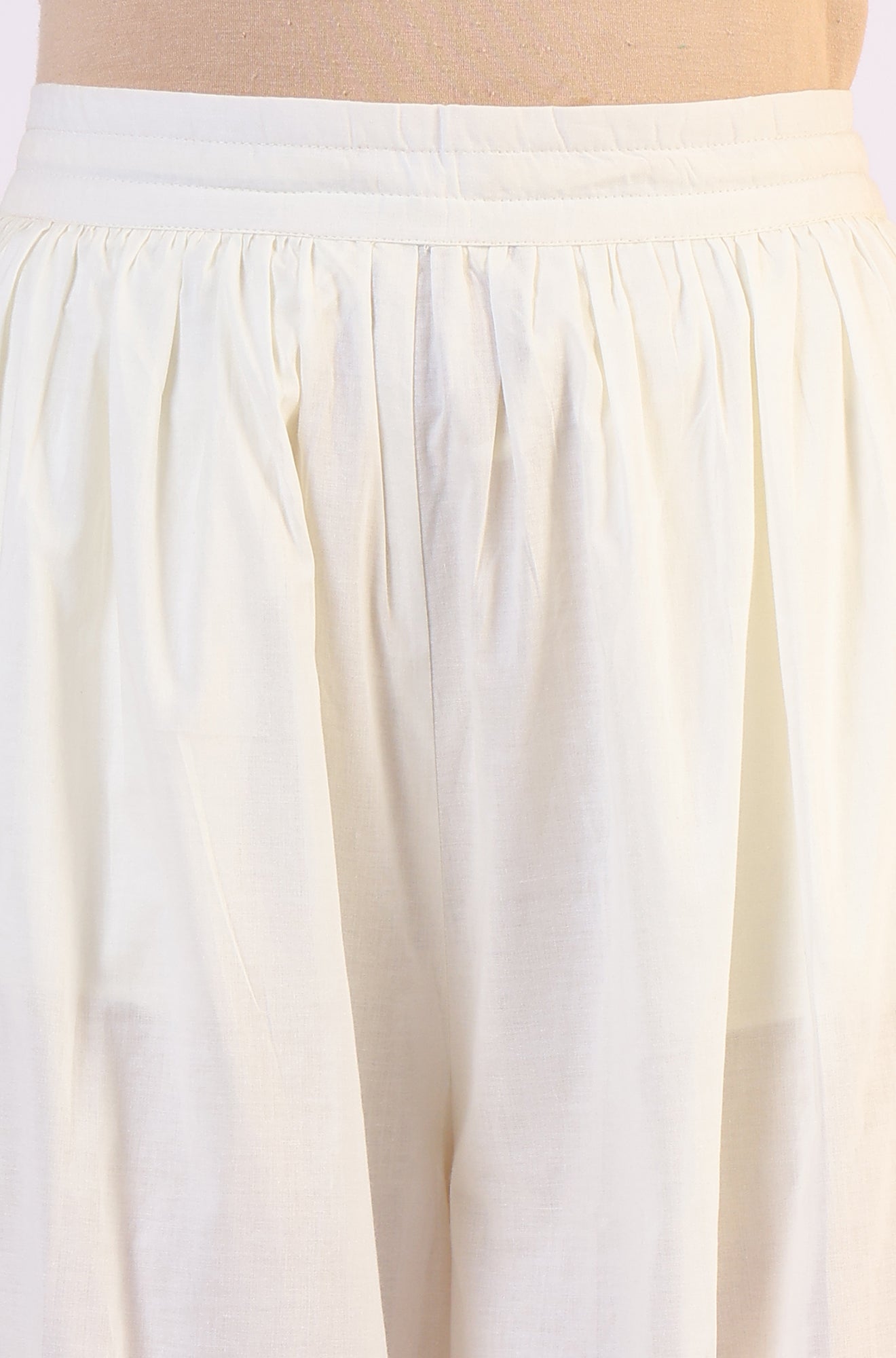 Solid Pure Cotton Gathered Salwar