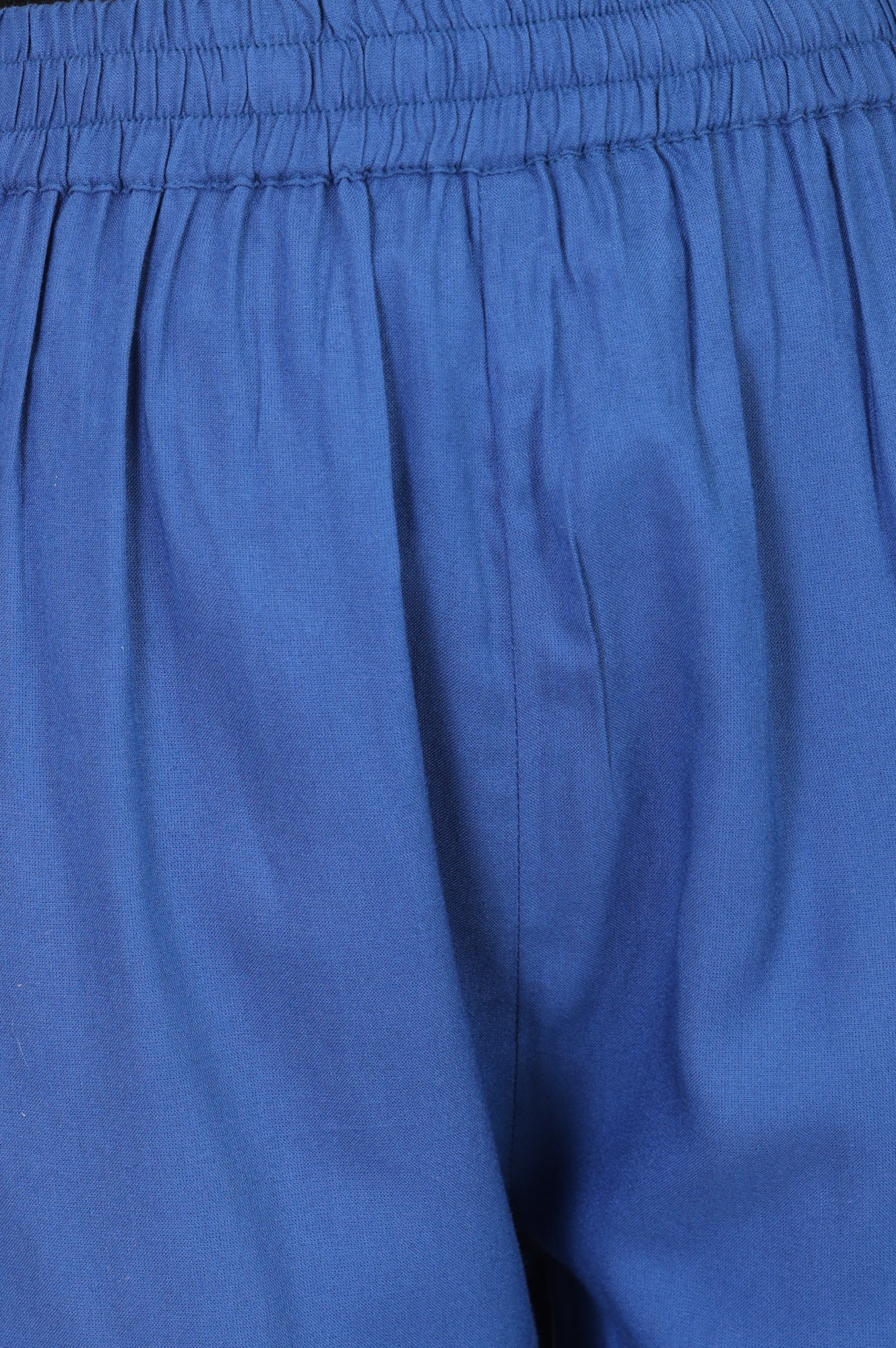 Blue Straight Fit Ankle Length Pants