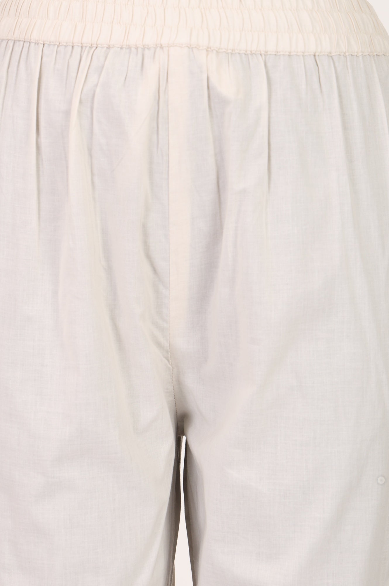 Off White Pure Cotton Ankle Length Pants