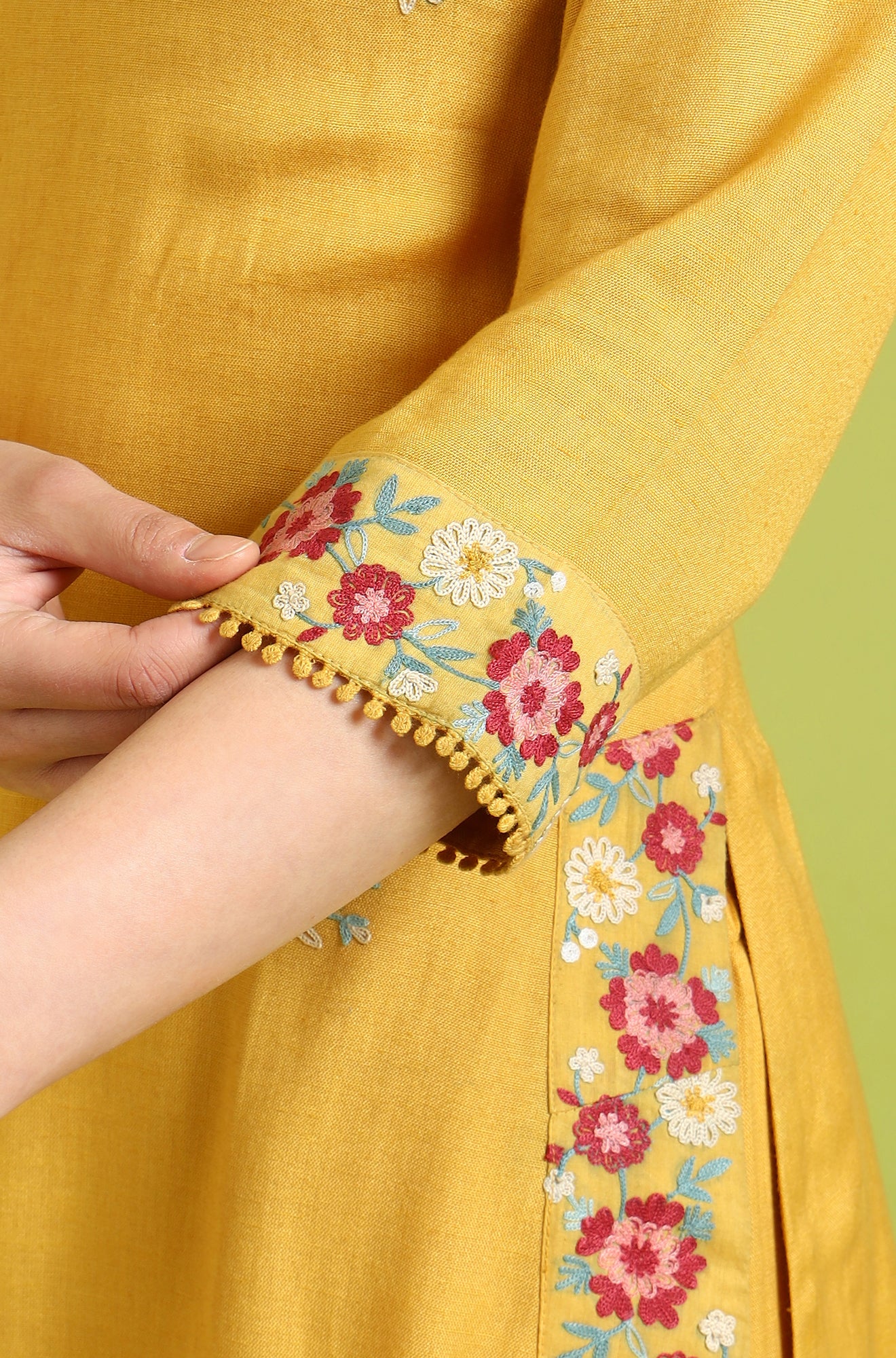 Solid A-line Rayon Kurta & Straight Pant with Dupatta Set