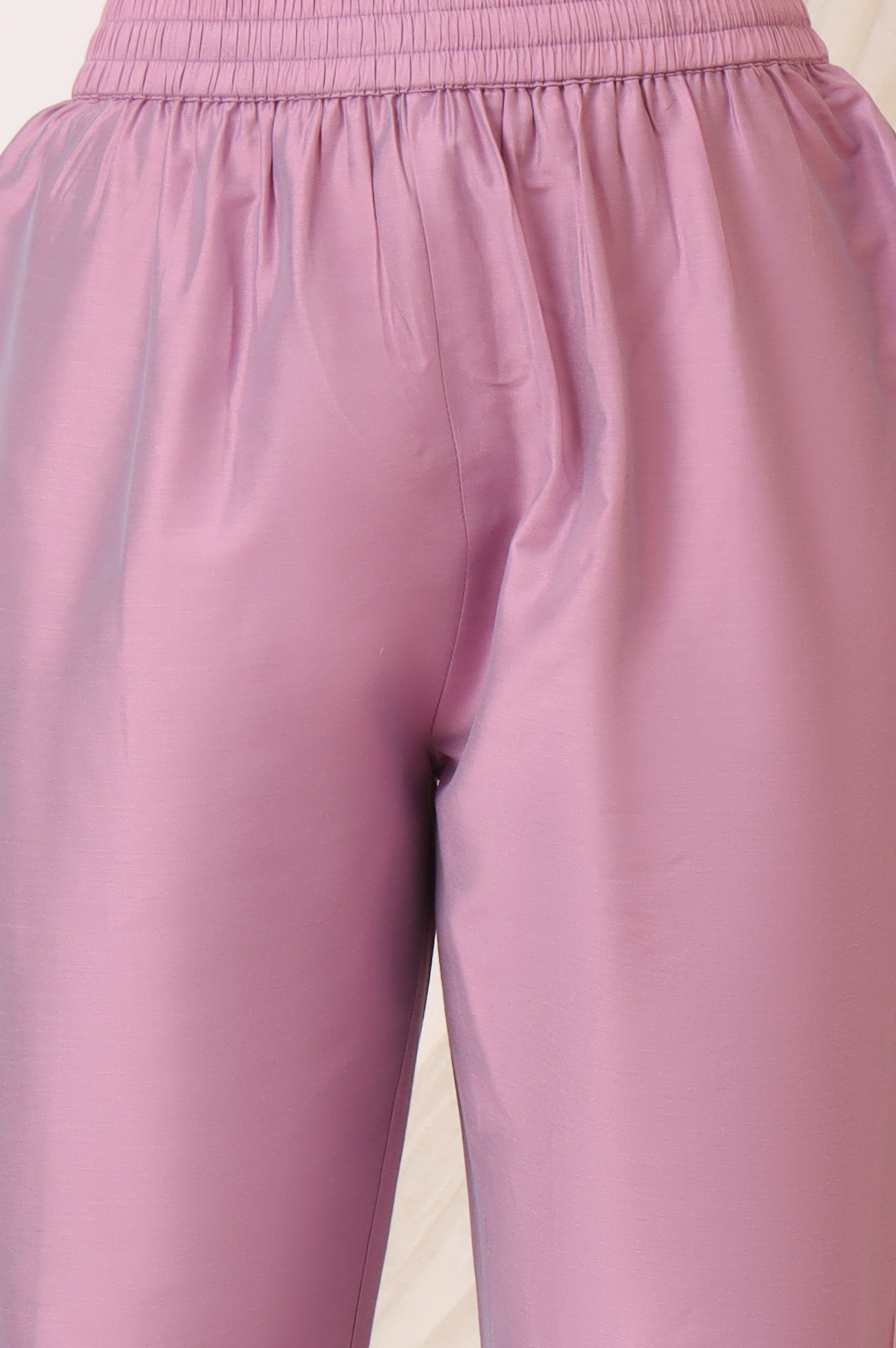 Lilac Floral Printed Flared Kurta with Pants and Dupatta Set