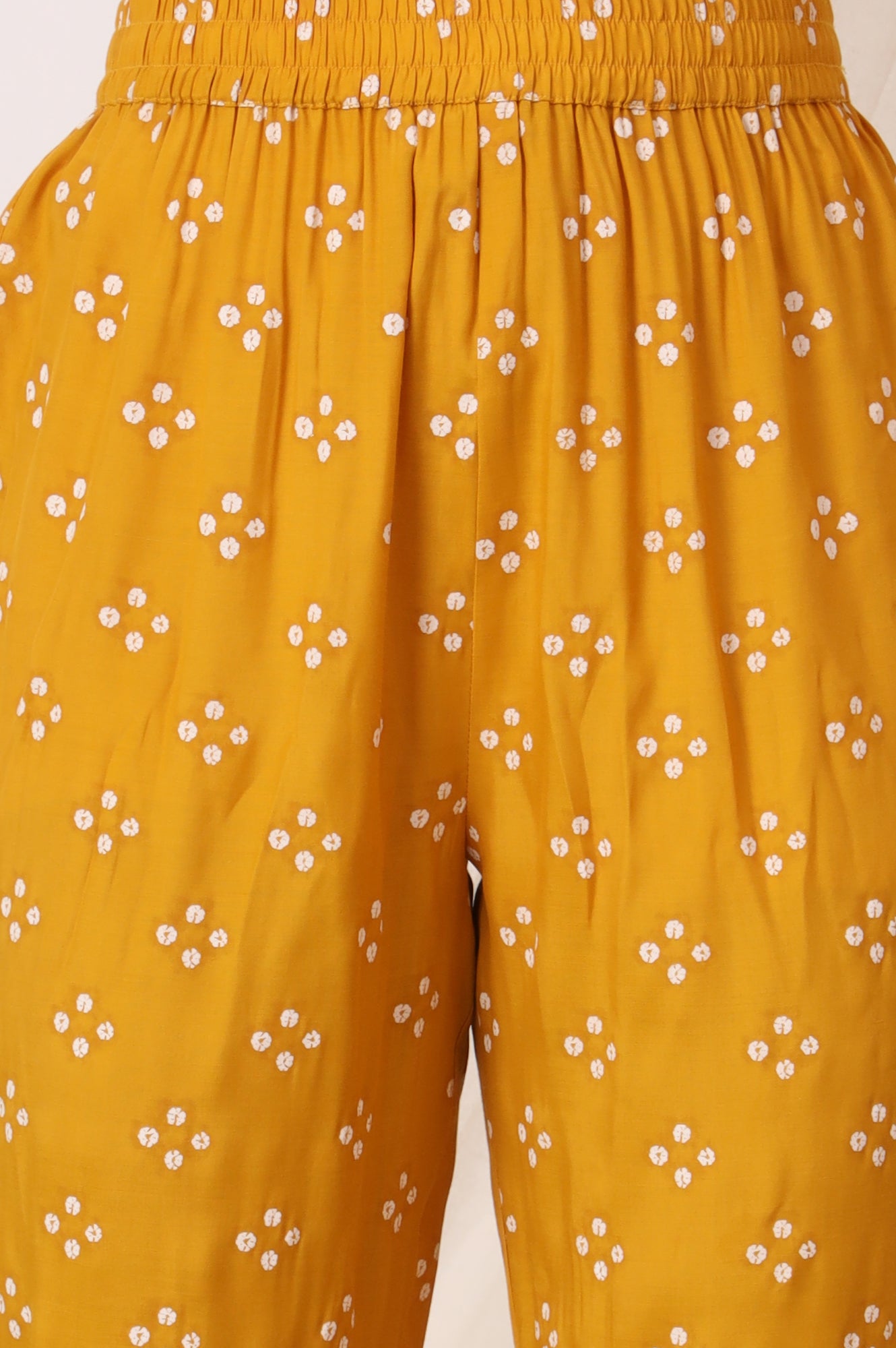 Mango Yellow Printed Flared Kurta and Pants Set with Dupatta