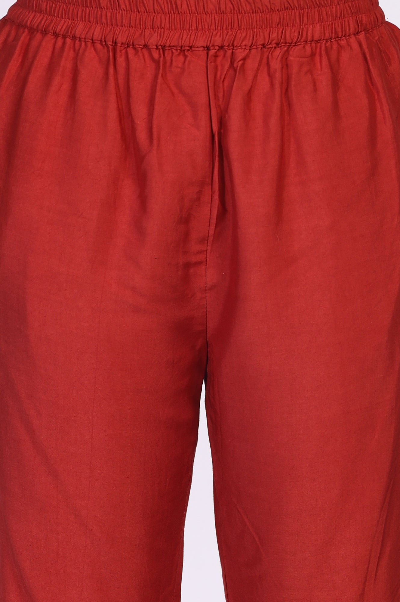 Red Ethnic Motifs Printed Embellished Anarkali Organza Kurta with Straight Pant and Dupatta Set