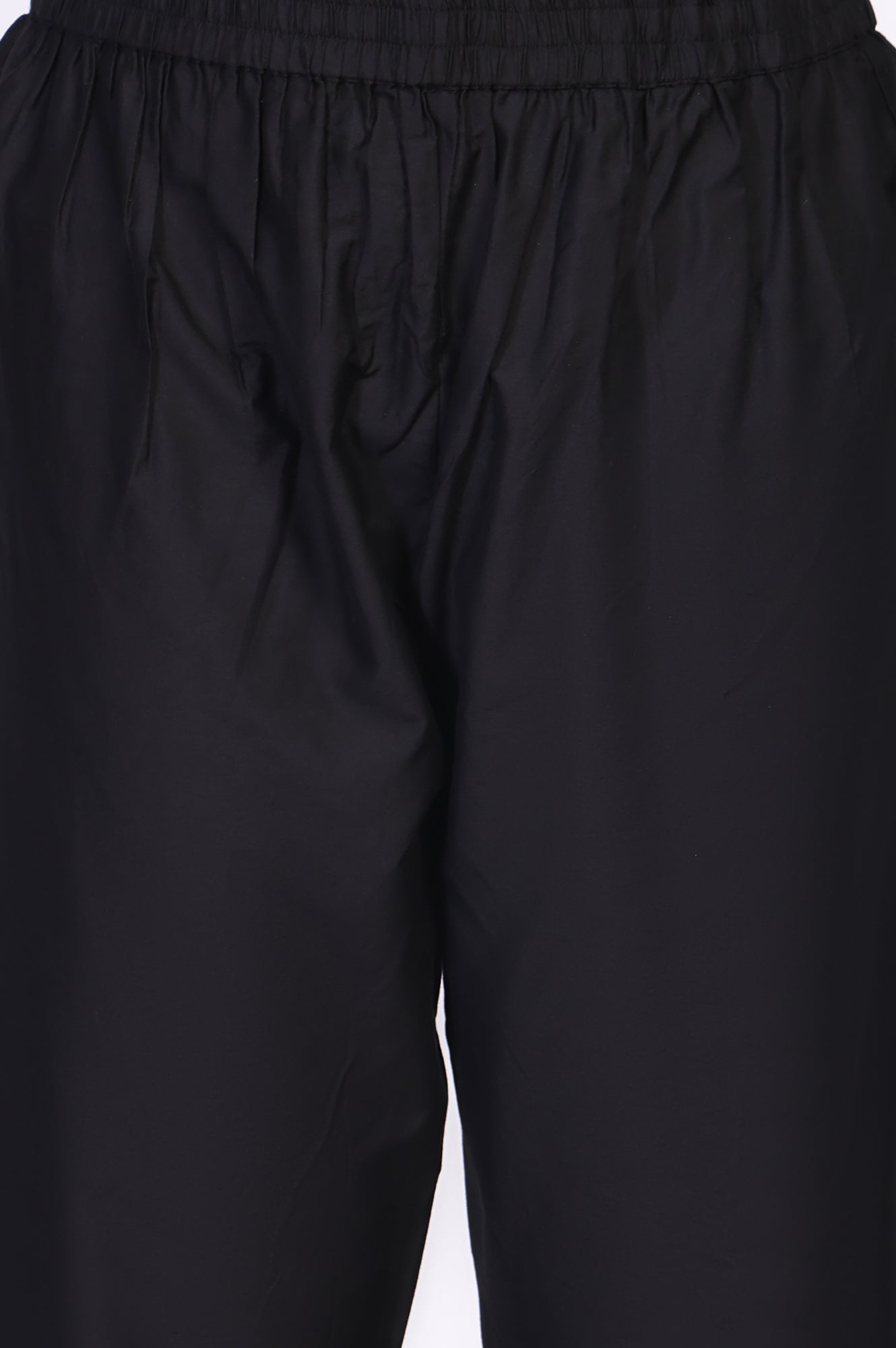 Black Embroidered A-Line Kurta with Straight Pant and Dupatta Set