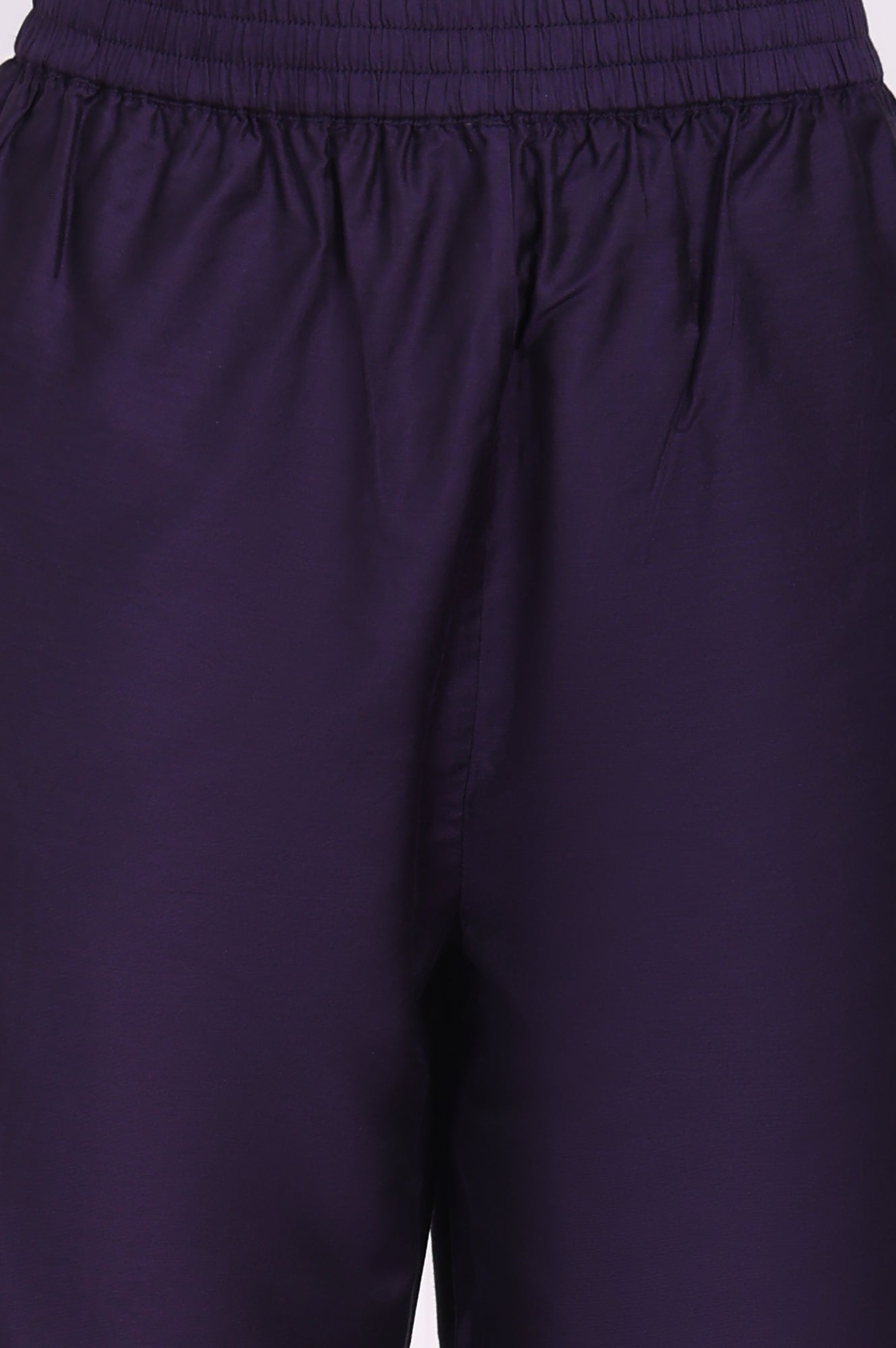 Purple Embroidered Straight Kurta with Straight Pant and Dupatta Set