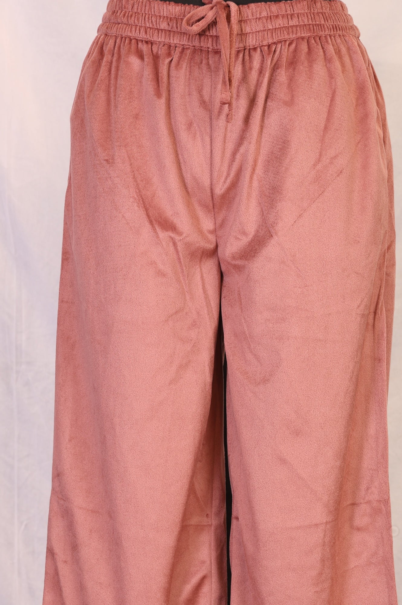 Pink Solid Embroidered Straight Kurta with Flared Pants and Dupatta Set
