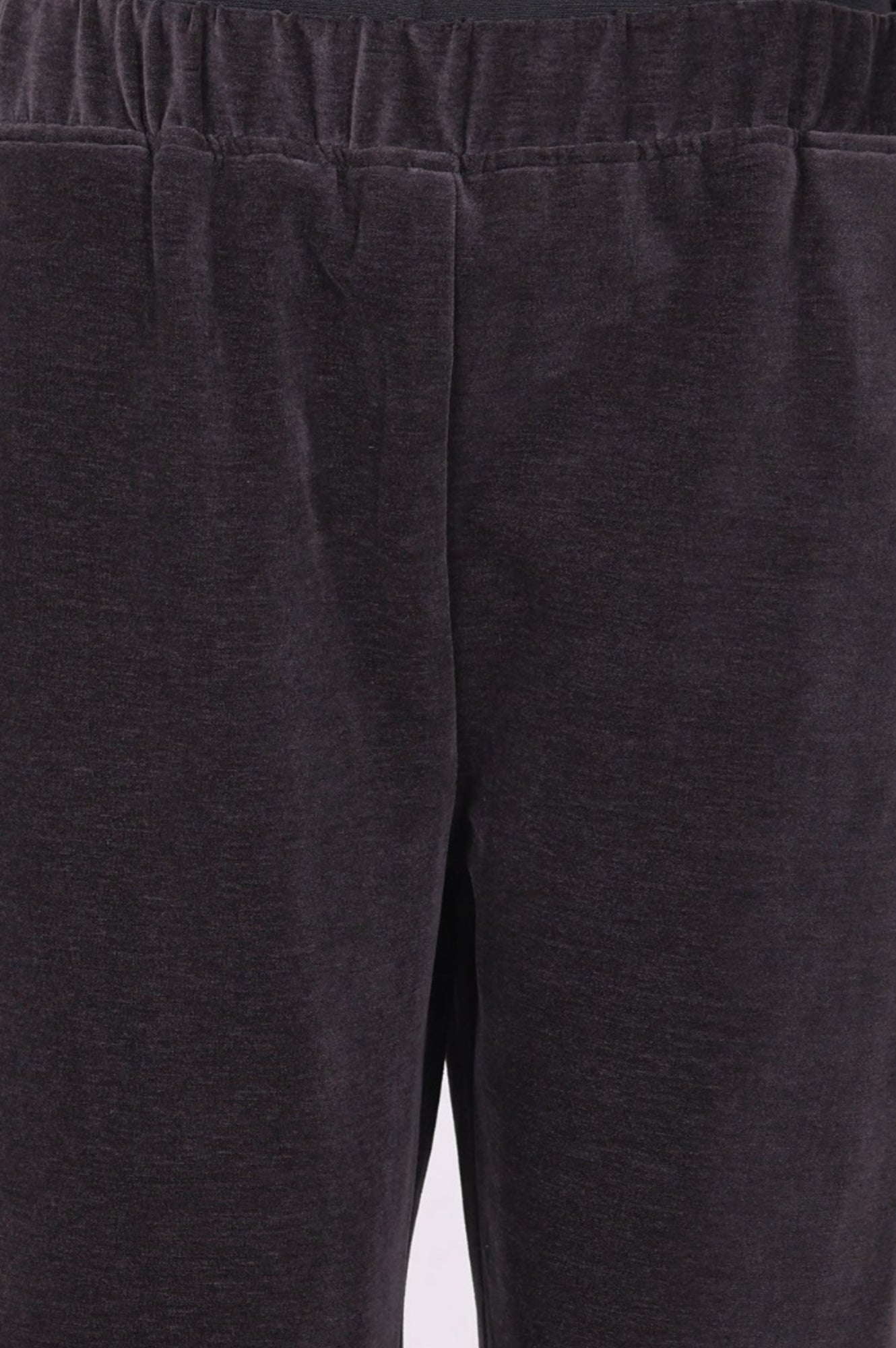 Charcoal Thread Embroidered Straight Velvet Kurta with Pants and Dupatta Set
