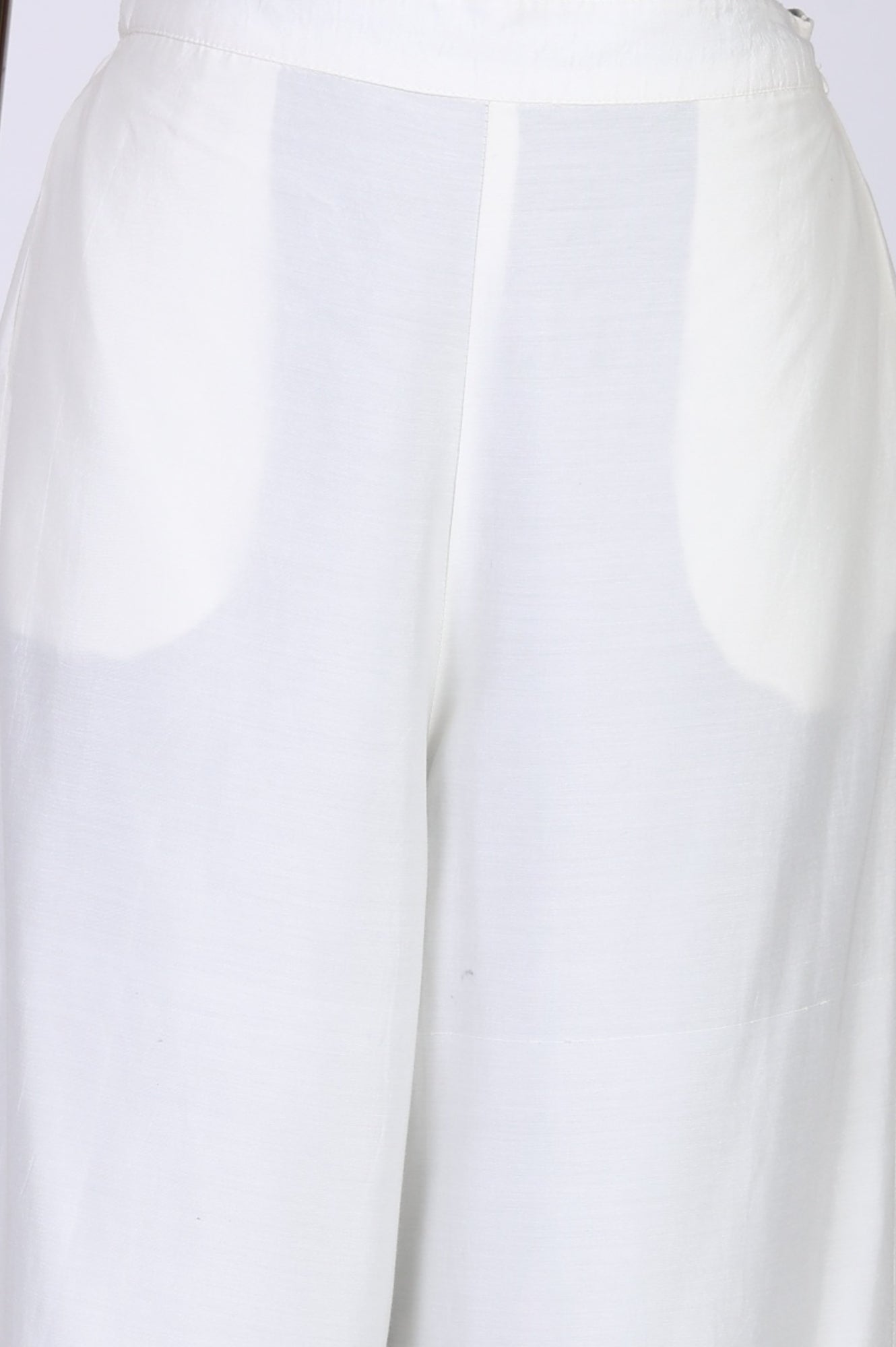 White Lace Floral Printed Straight Kurta With Parallel Pants And Brasso Dupatta Set