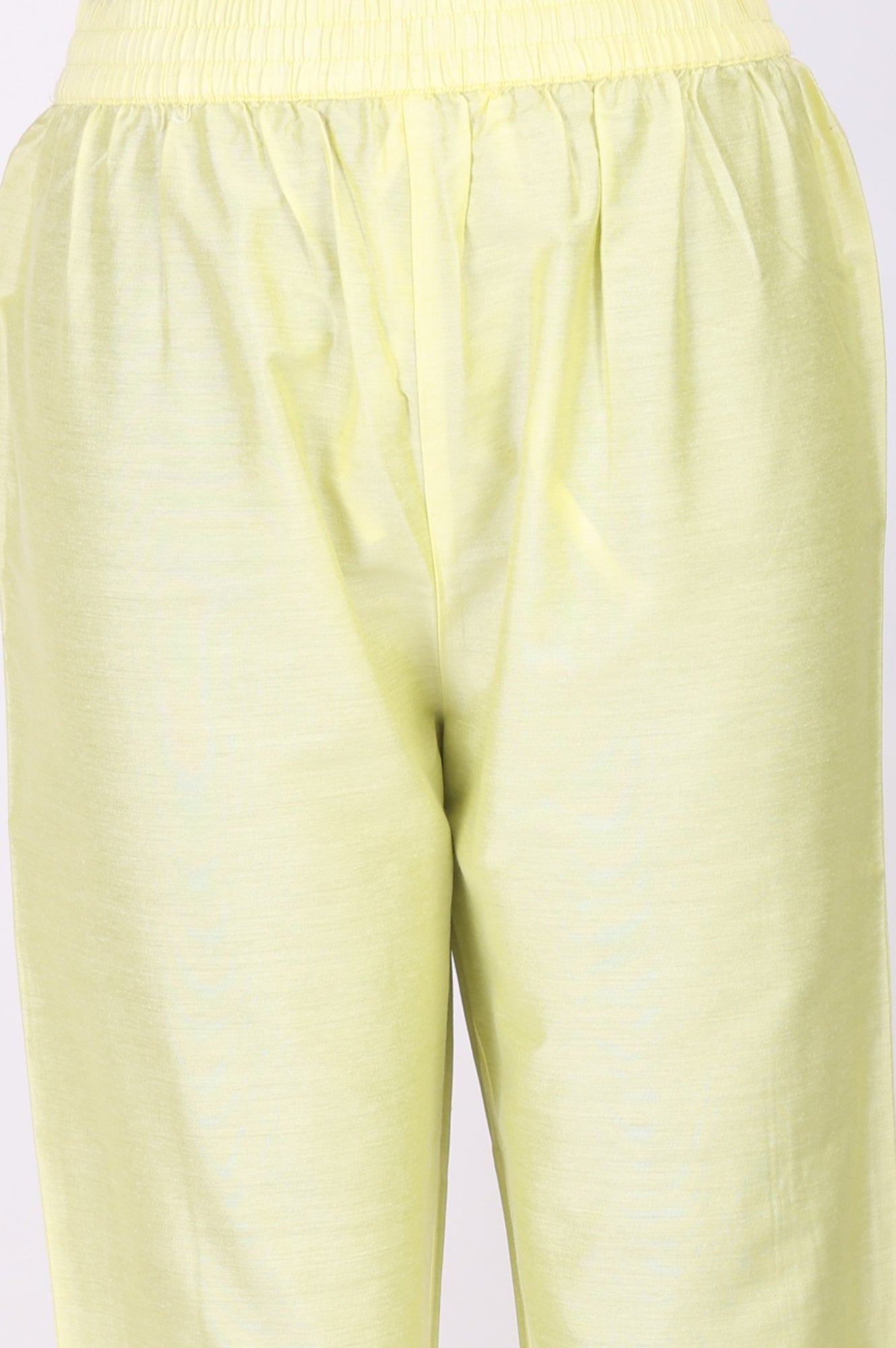 Yellow Floral Printed Lace Pure Cotton Straight Kurta with Straight Pants and Dupatta Set