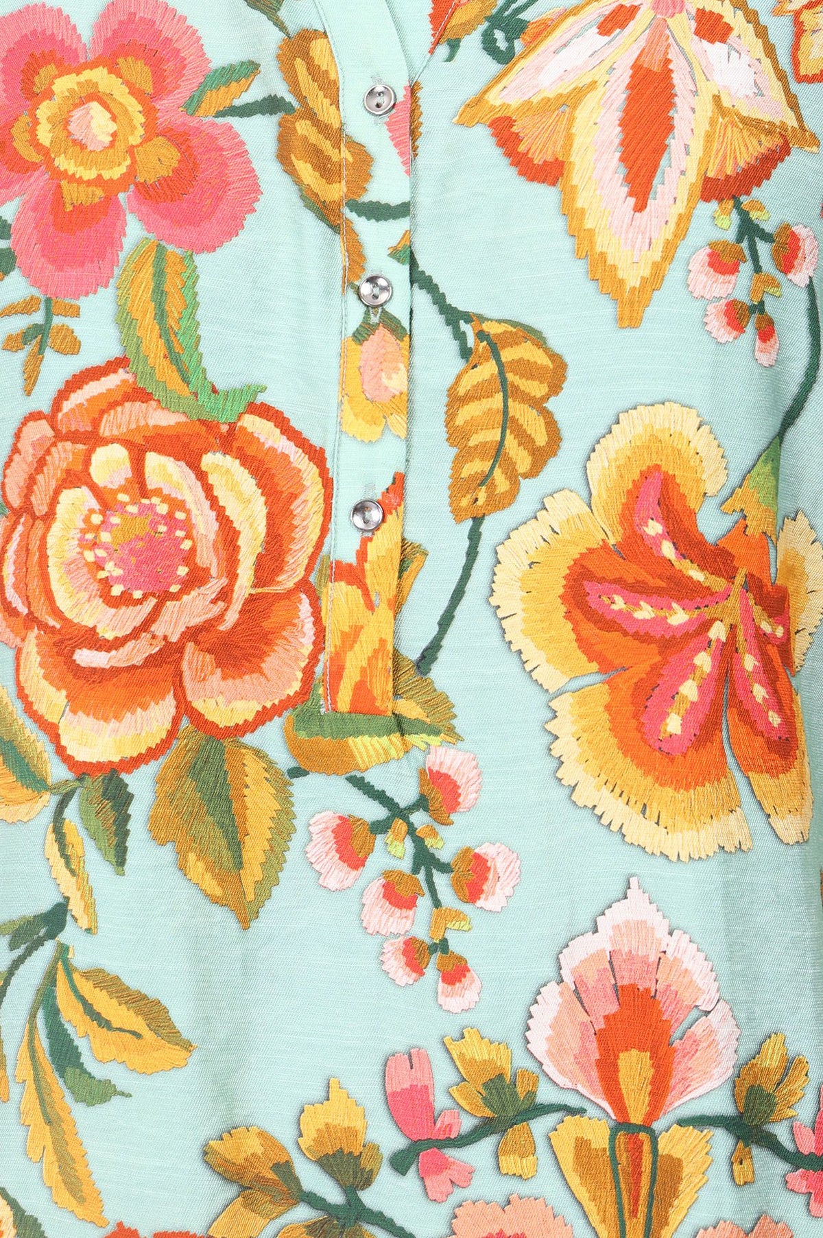 Sea Green Floral Printed Straight Kurta with Pants Co-ord Set