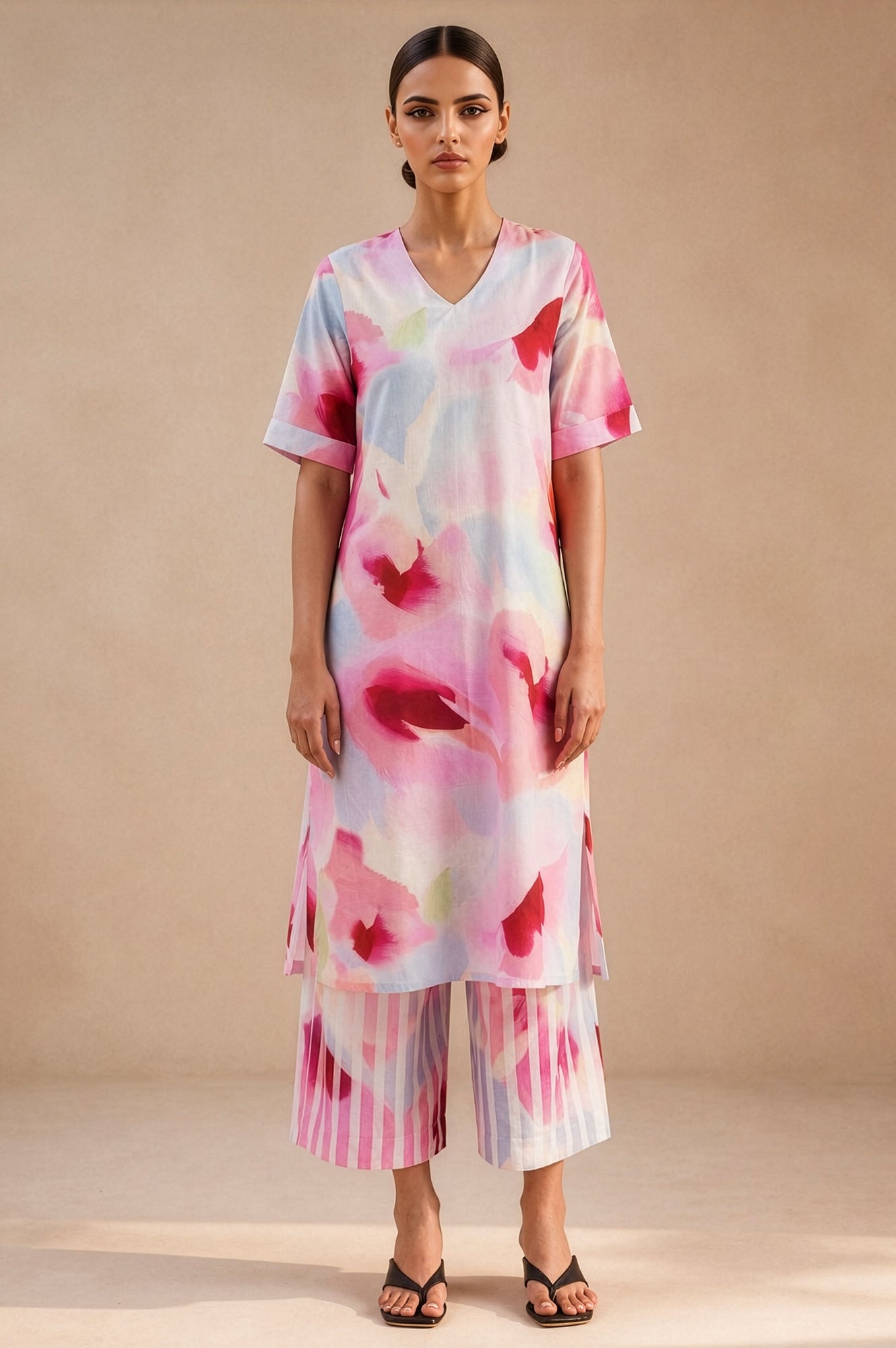 Fresh Canvas Floral Casual Kurta & Pant Set