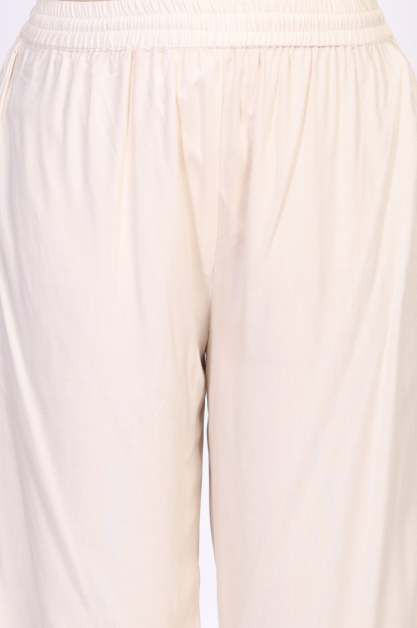 Off-White Floral Printed A-Line Kurta with Parallel Pant and Dupatta Set