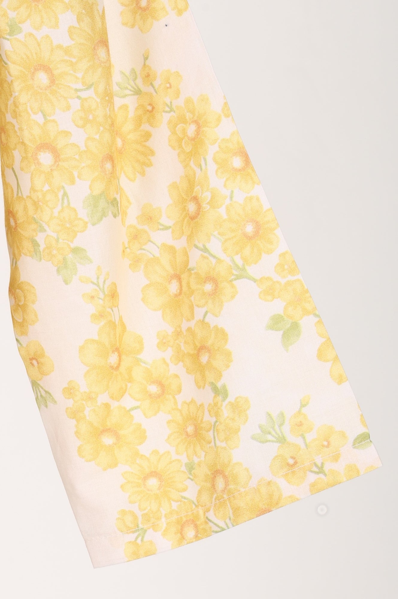 Off White Floral Printed Pure Cotton A-line Kurta