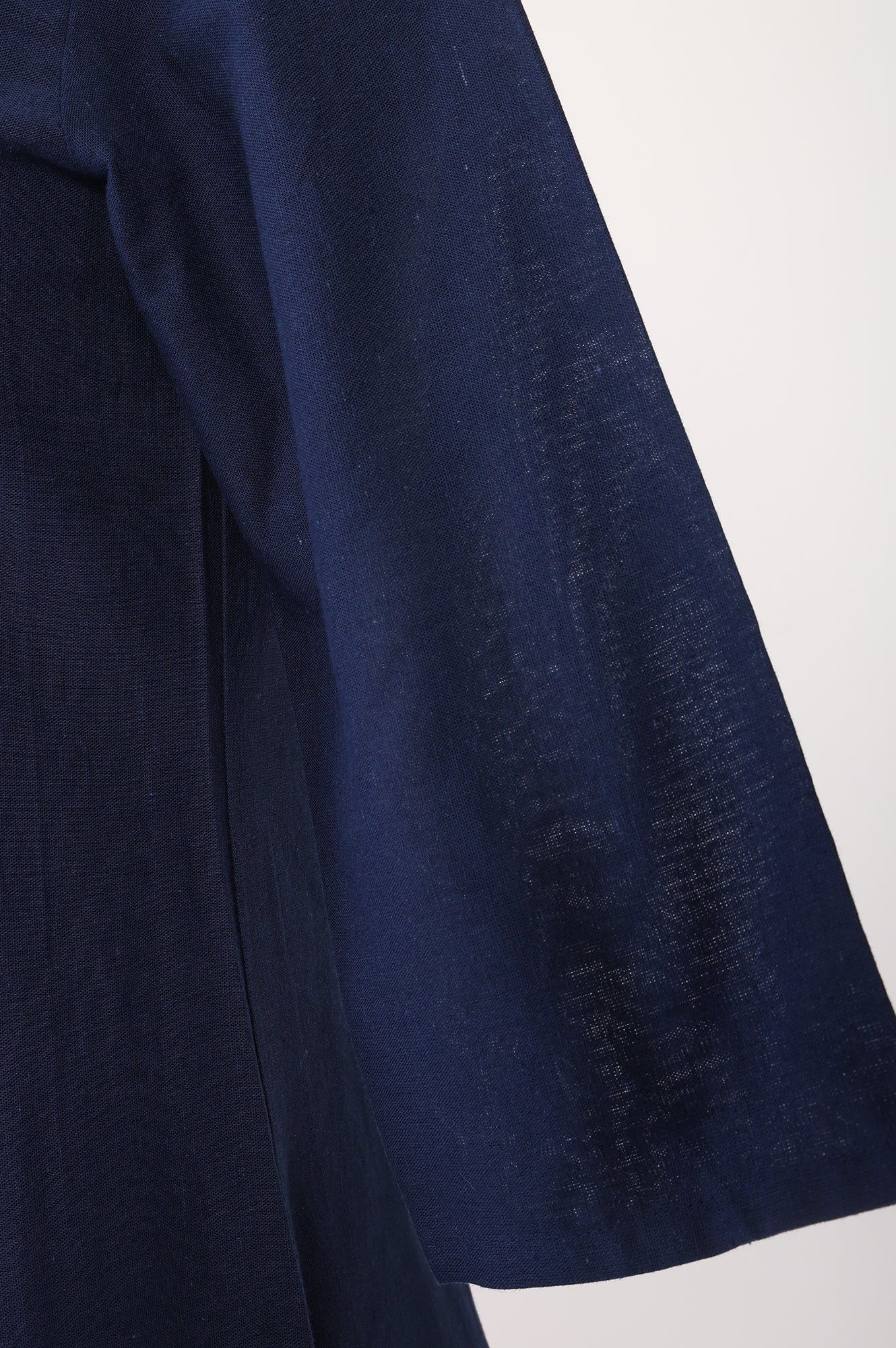 Navy Blue Embroidered A-line Kurta