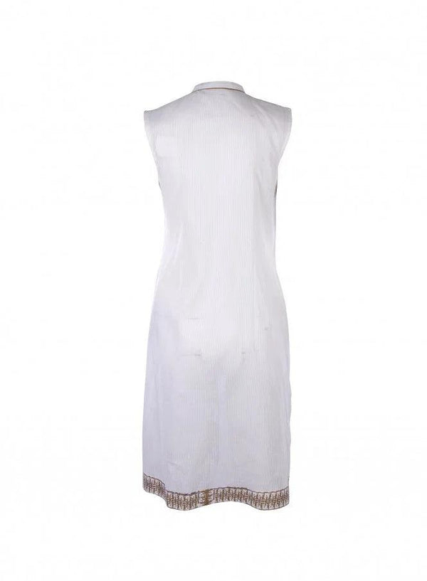 White Printed Gillet