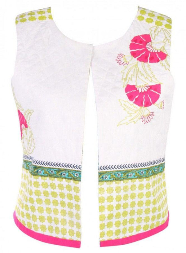 White Sleeveless Gillet