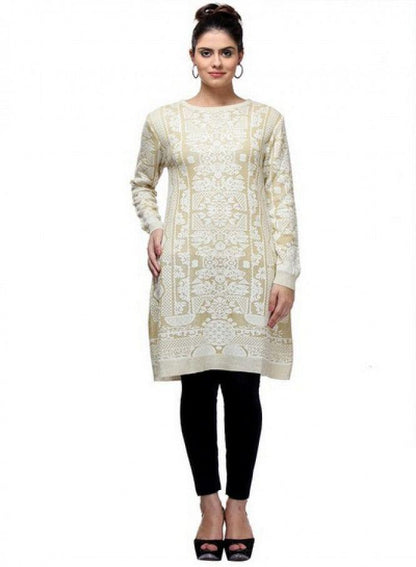 White Full Sleeve kurta - wforwoman