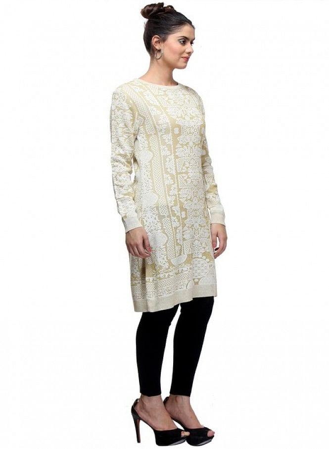 White Full Sleeve kurta - wforwoman