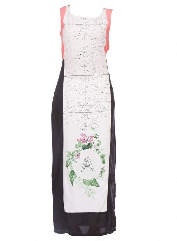 White Printed Sleeveless kurta